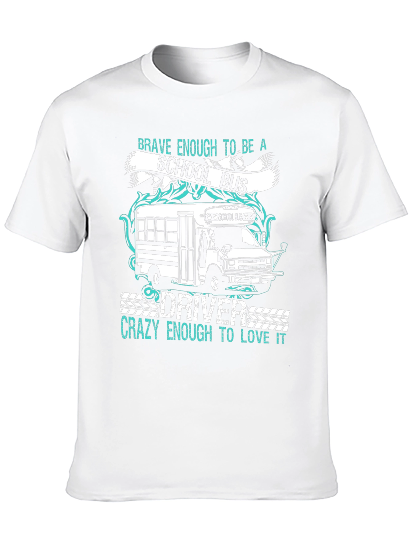 Black School Bus Driver T-Shirt - Brave & Crazy! view 10