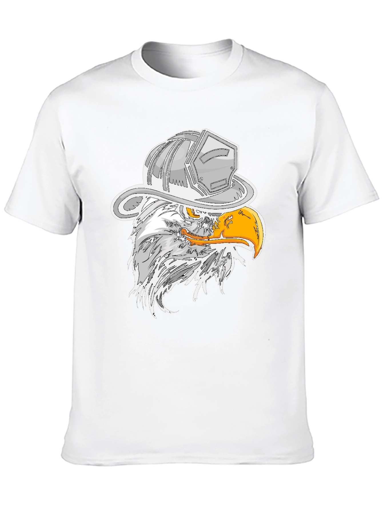 Black Eagle Firefighter Helmet Graphic T-Shirt view 10