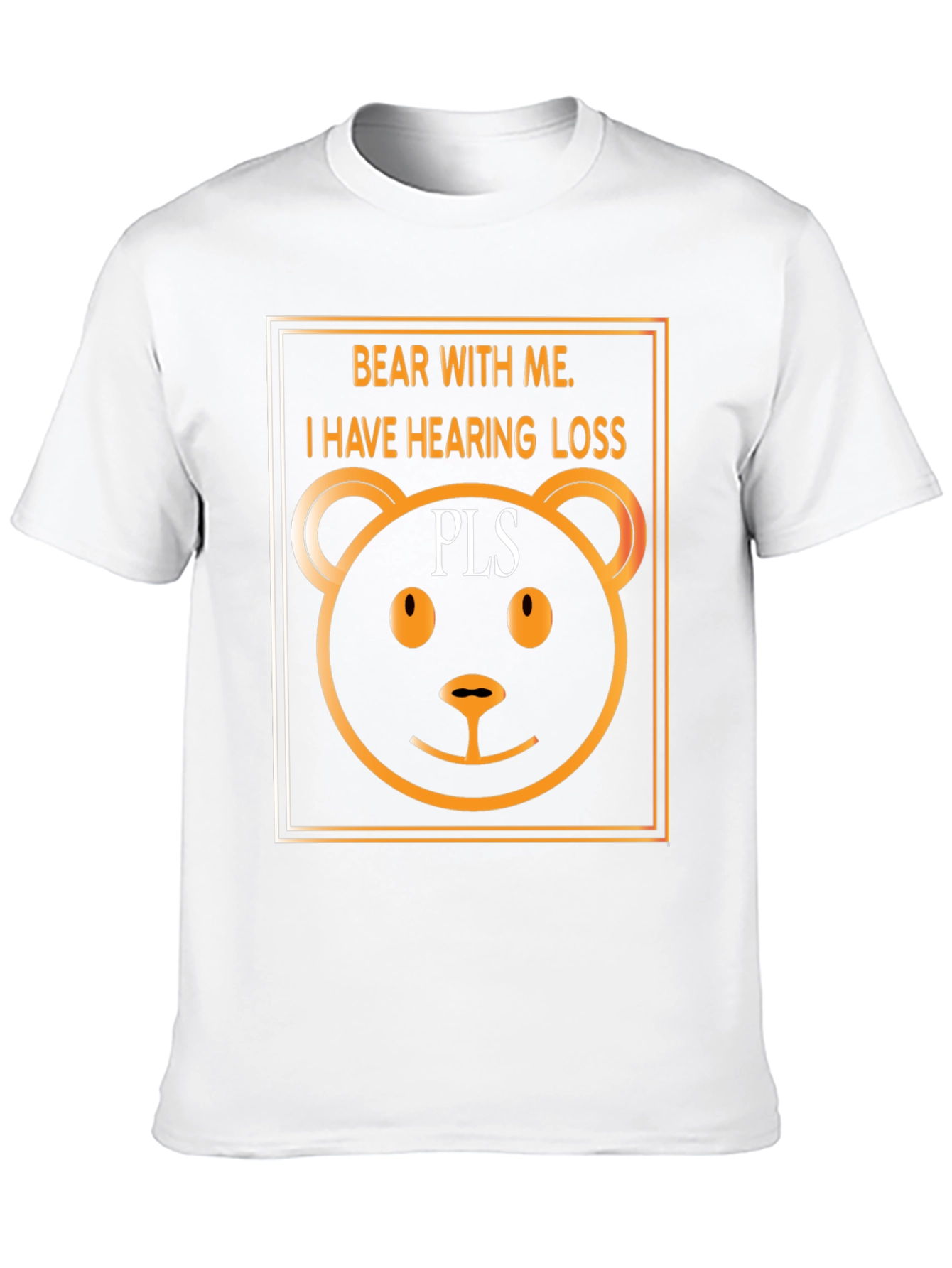Black Bear With Me Hearing Loss T-Shirt view 10