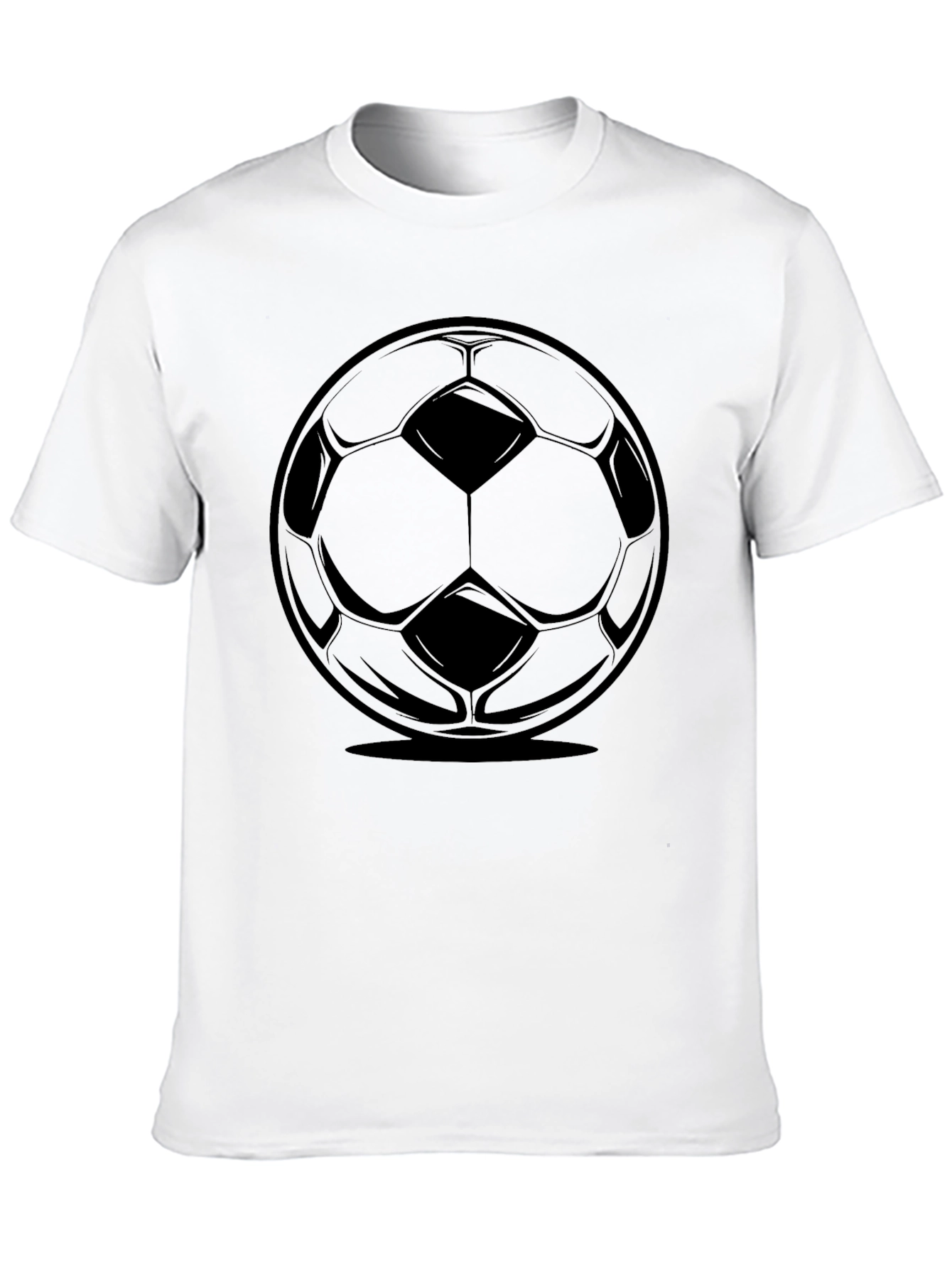 Black Black Soccer Ball Graphic Tee - Stylish Sportswear view 10