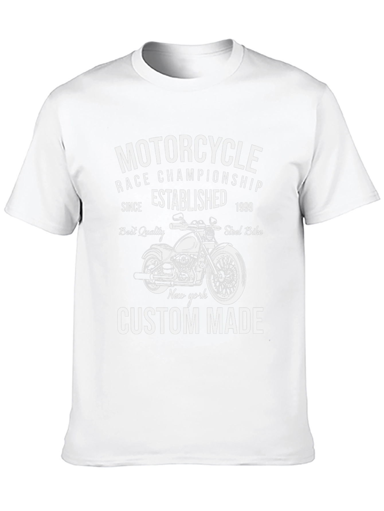 Black Motorcycle Race Championship Custom Made T-Shirt view 10