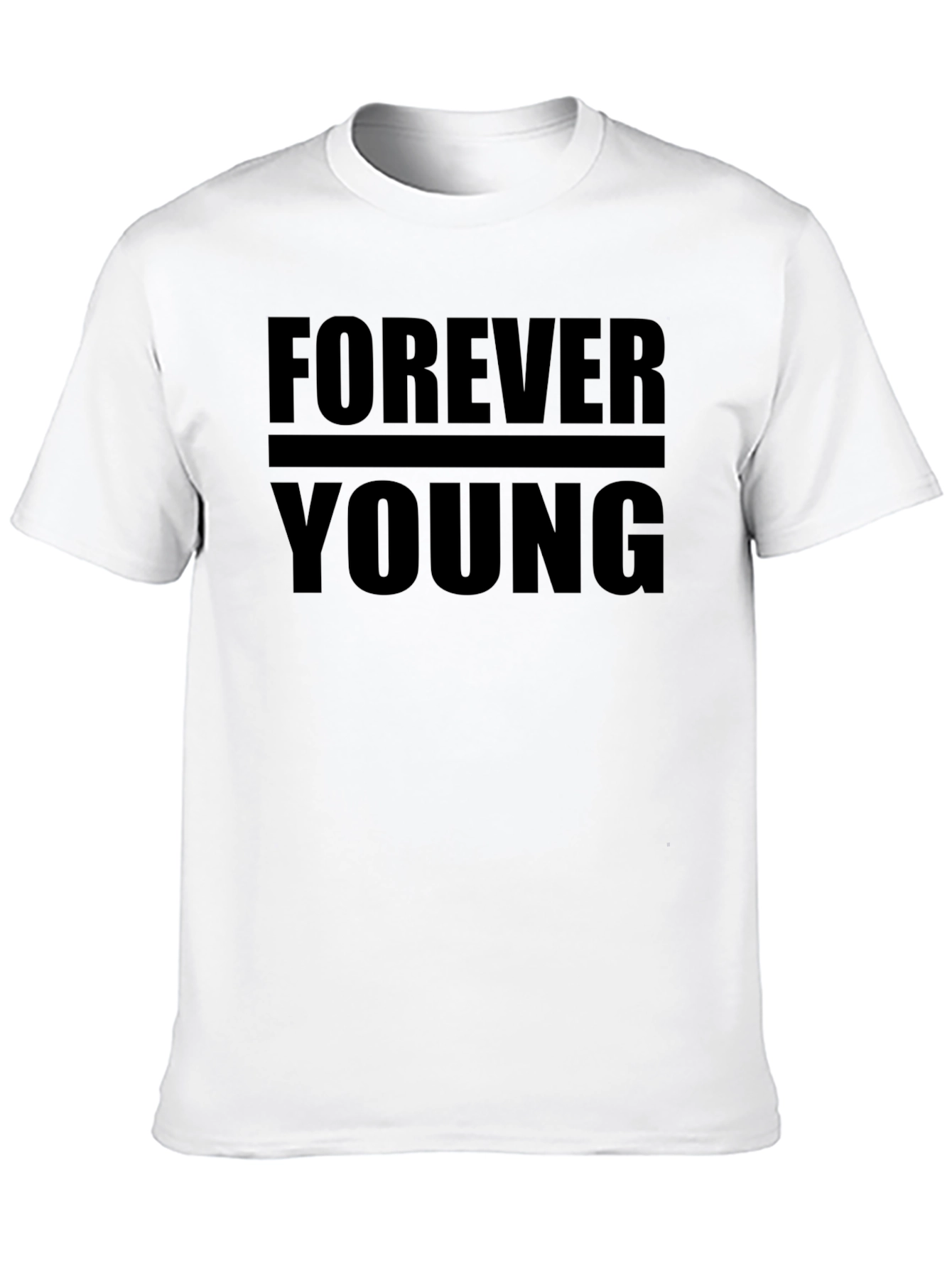 Forever Young Black Graphic Tee Shirt - 10