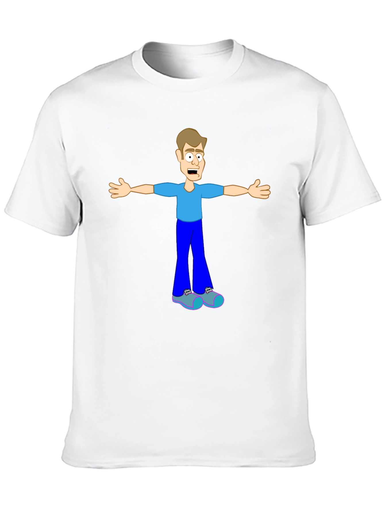 Black Cartoon Graphic Tee - Men's Black T-Shirt view 10