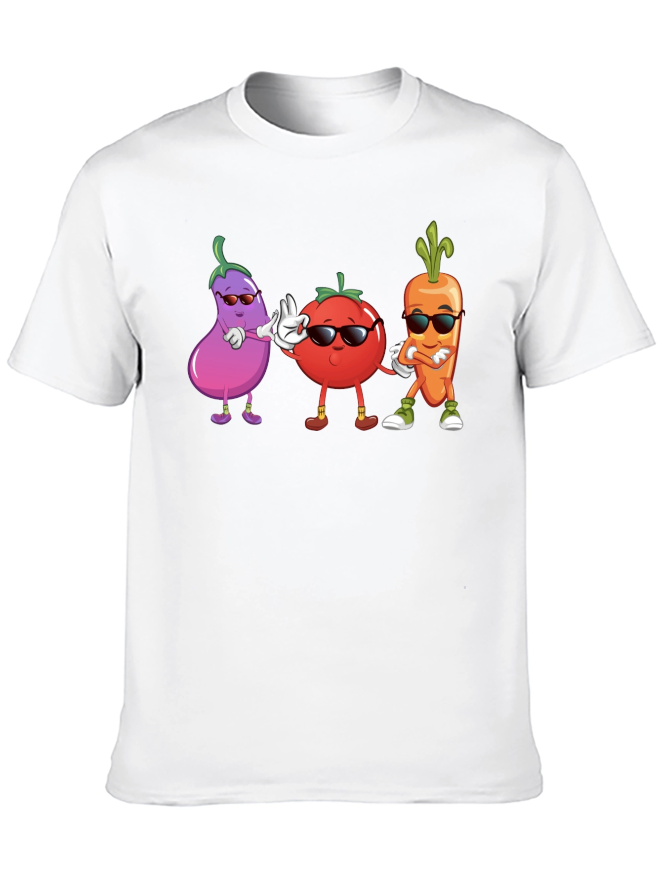 Black Cool Veggie Squad Black T-Shirt view 10