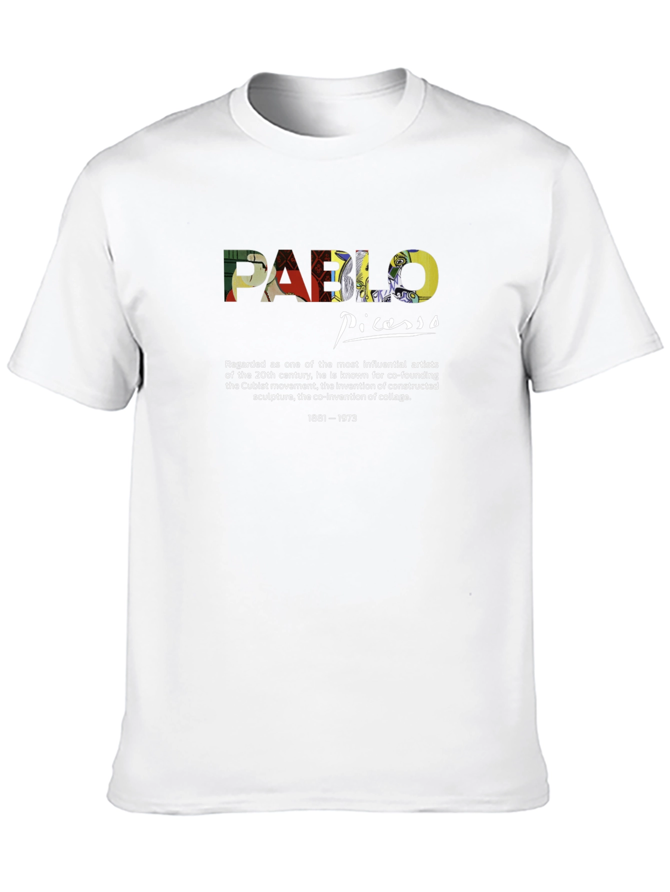 Black Pablo Picasso Graphic T-Shirt - Artistic Design view 10