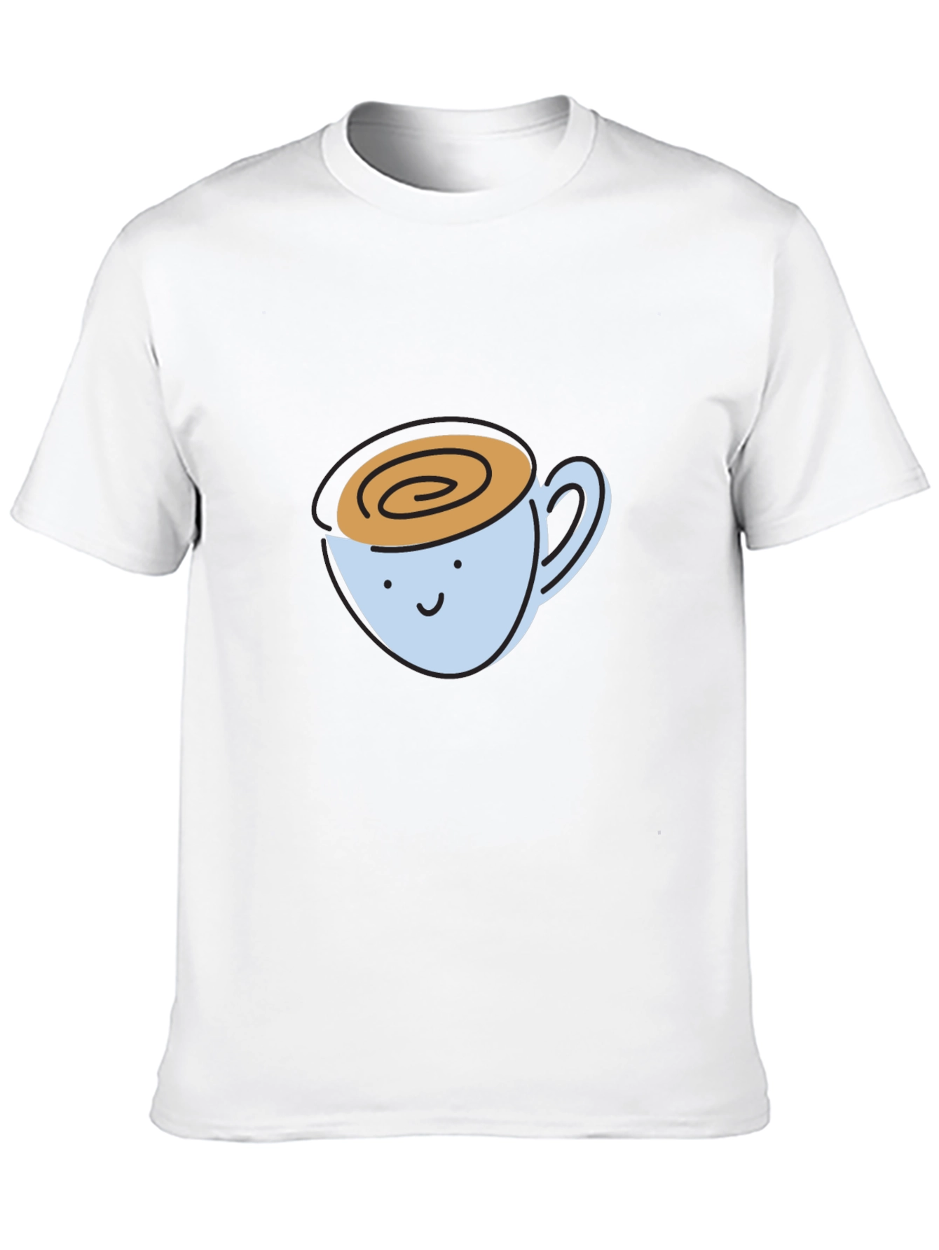 Black Cute Coffee Cup Graphic T-Shirt view 10