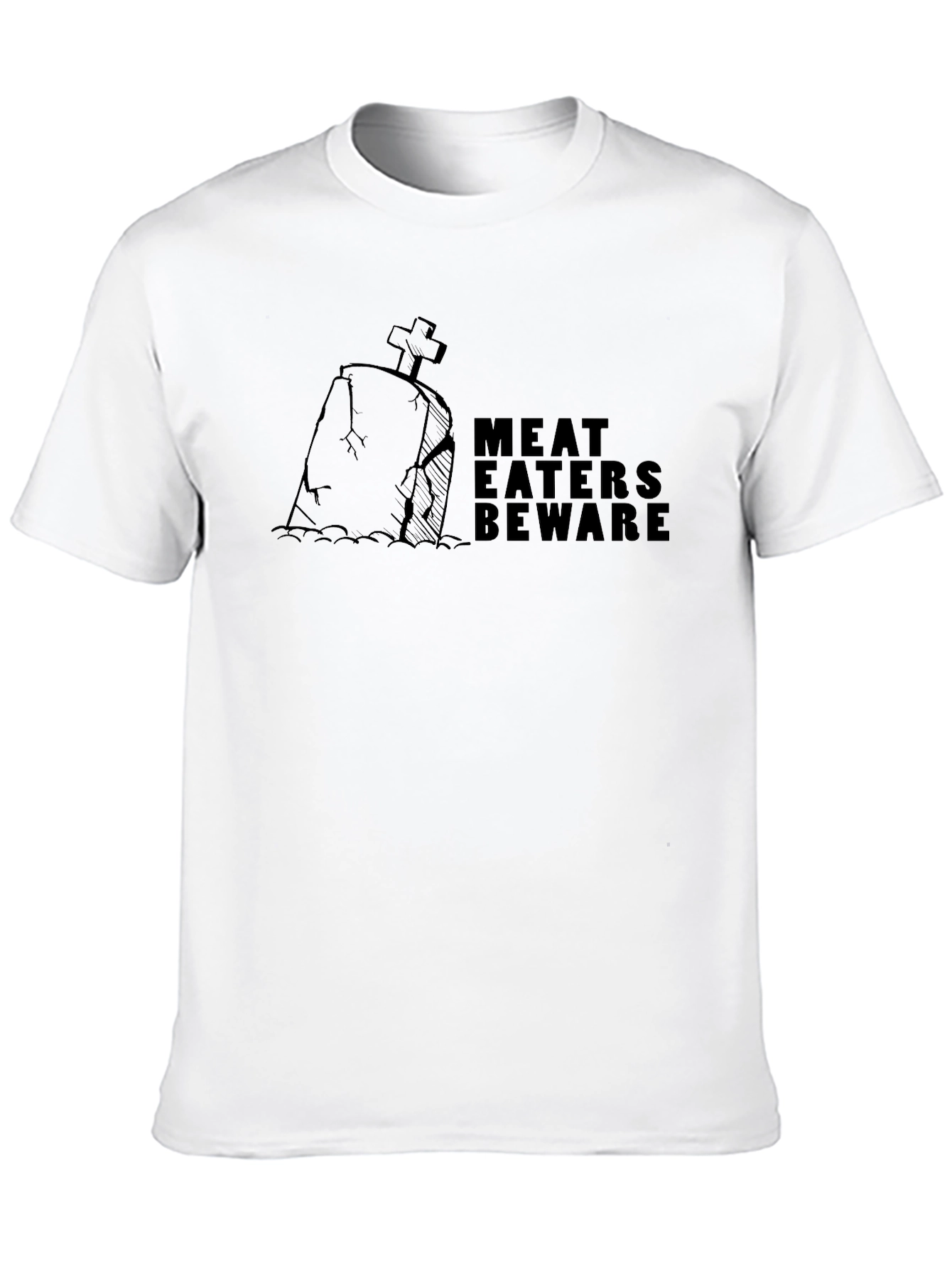 Black Meat Eaters Beware Graphic Tee view 10