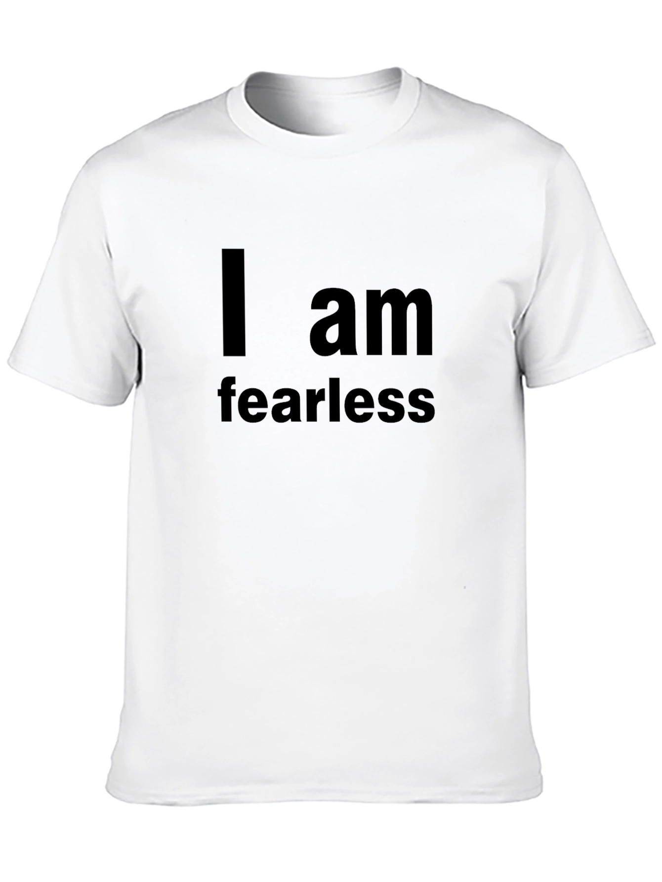 Black Fearless Statement Tee: Bold Black T-Shirt view 10