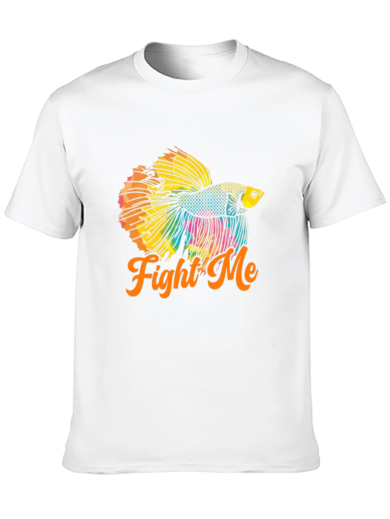 Black Fight Me Betta Fish T-Shirt - Black view 10