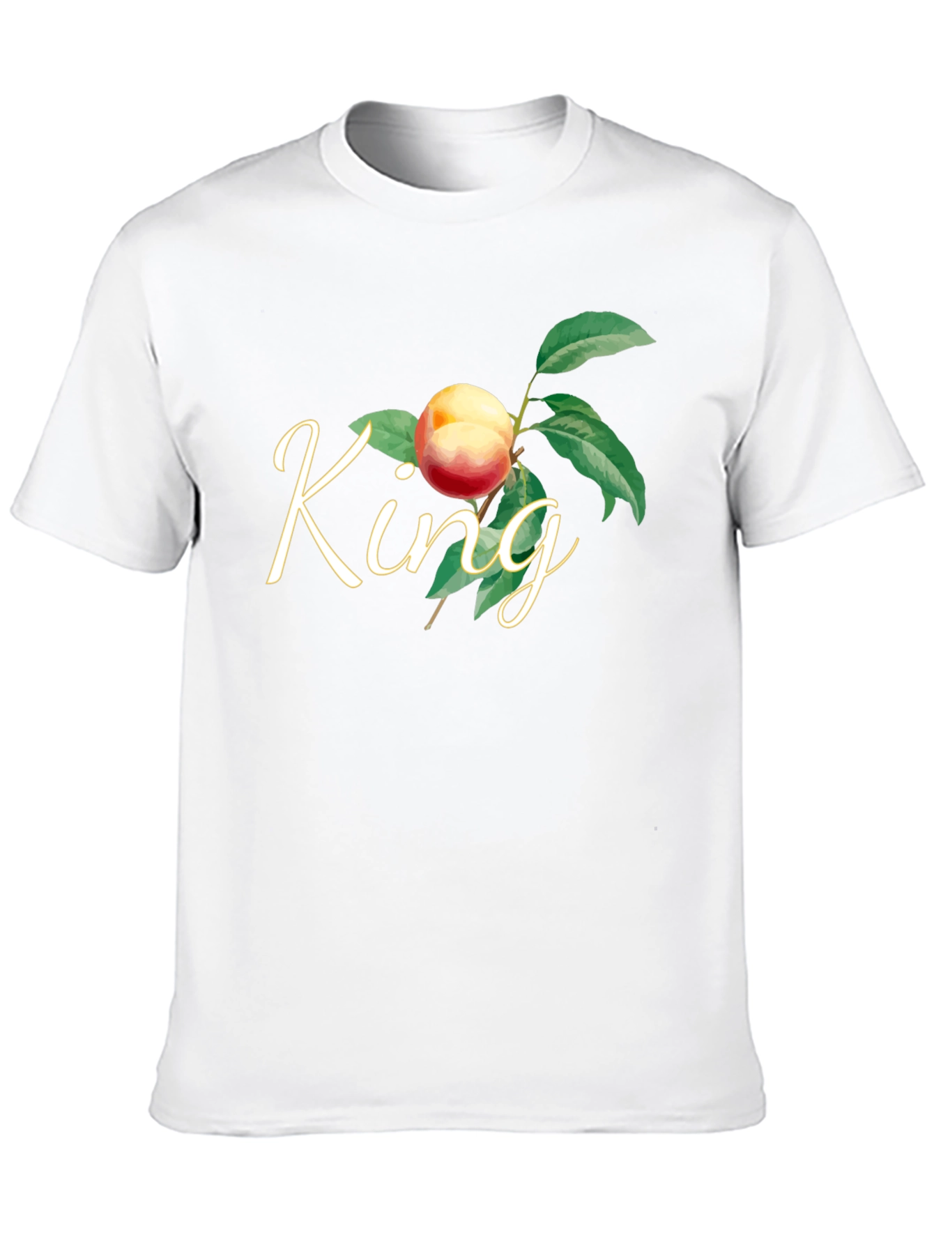 Black King Peach Graphic T-Shirt - Black view 10