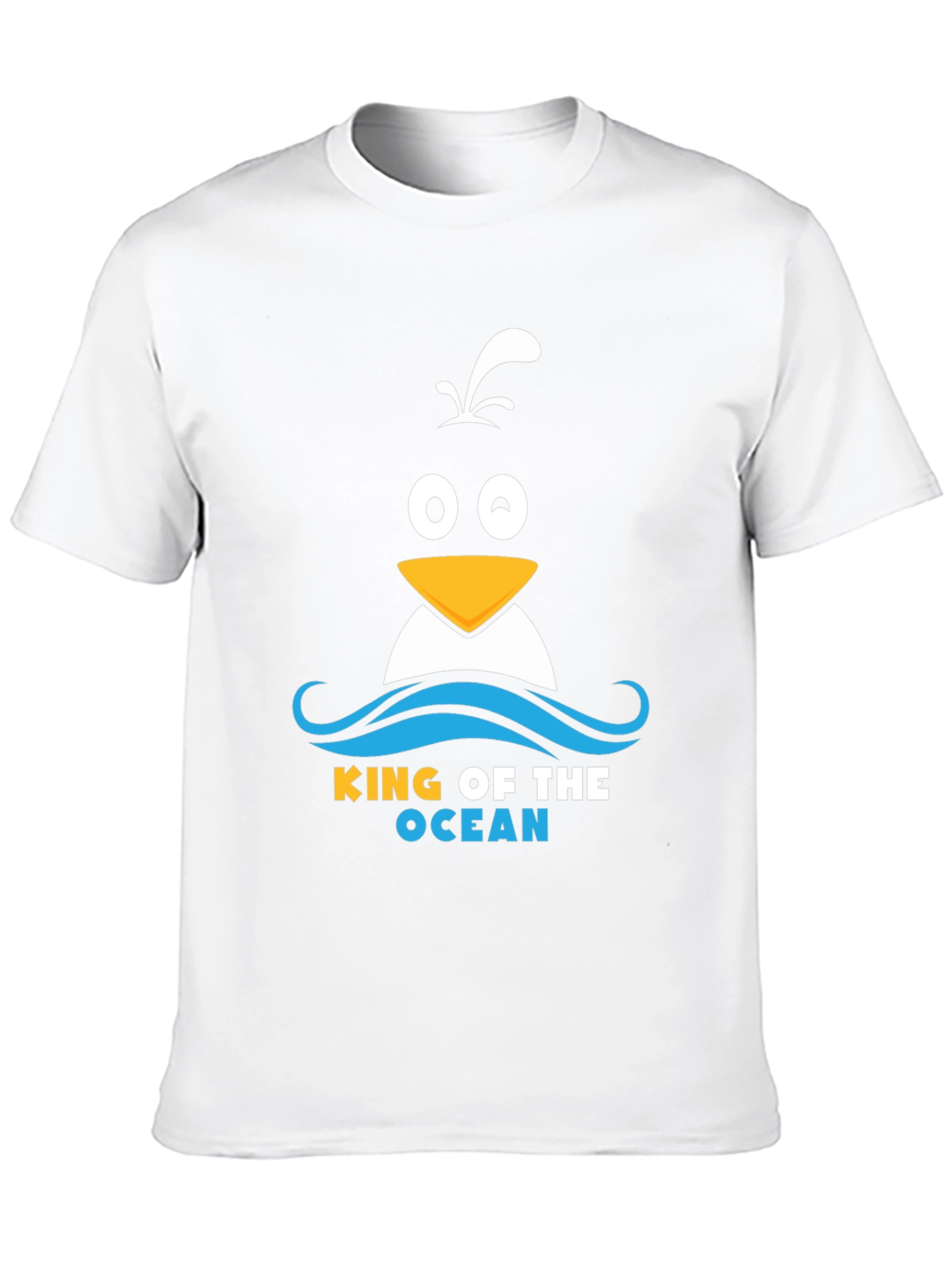 Black King of the Ocean Penguin T-Shirt - Black view 10