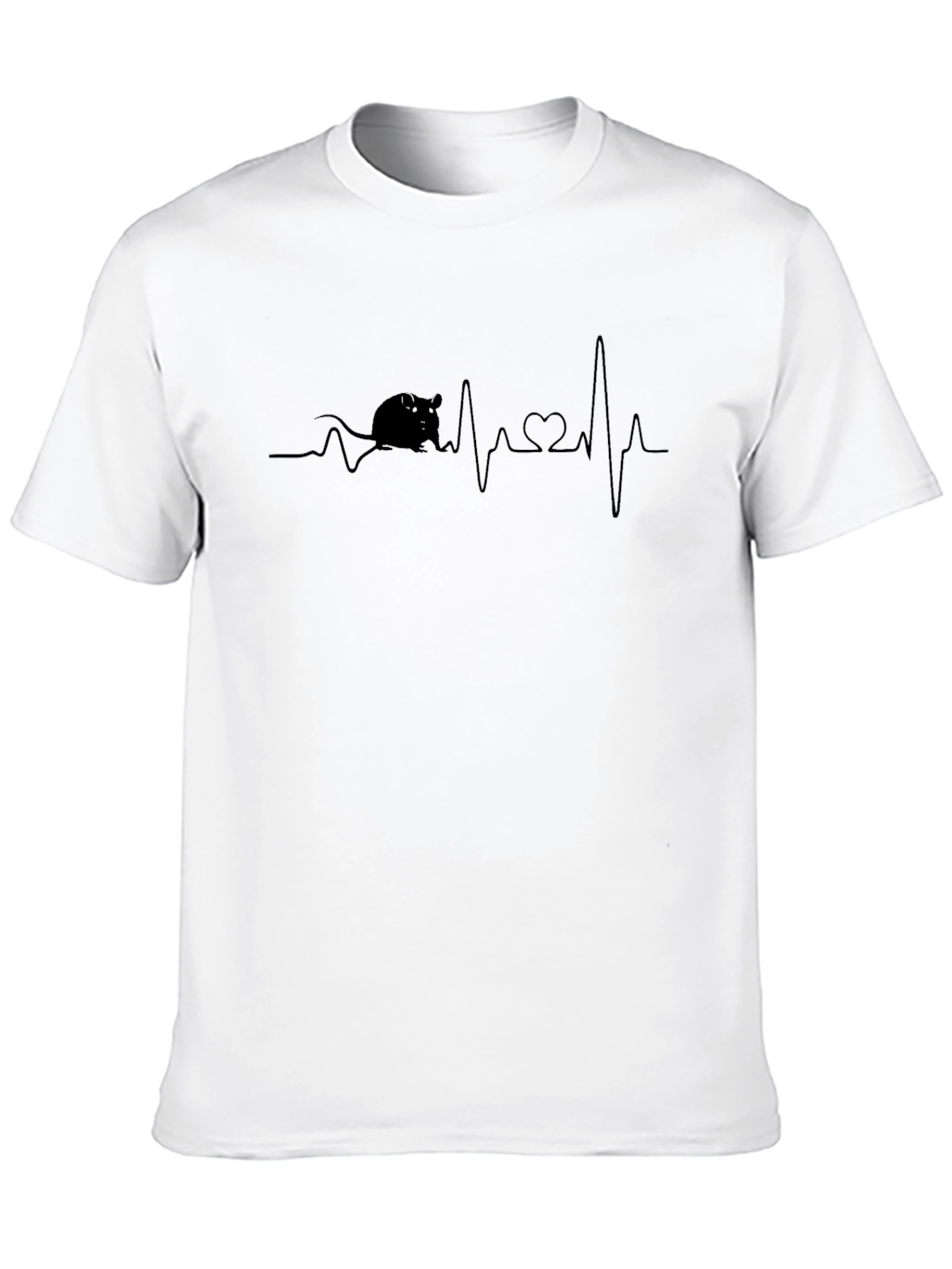Black Rat Heartbeat T-Shirt - Pet Lover ECG Tee view 10