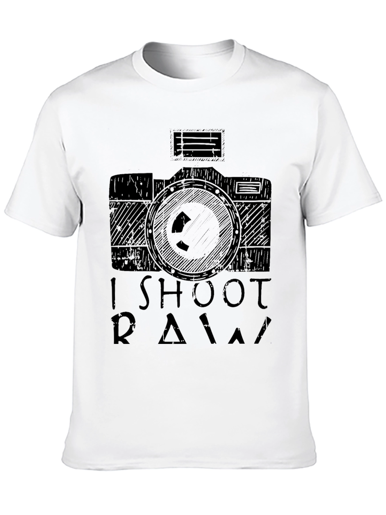 Black I Shoot RAW Camera T-Shirt - Photographer Apparel view 10