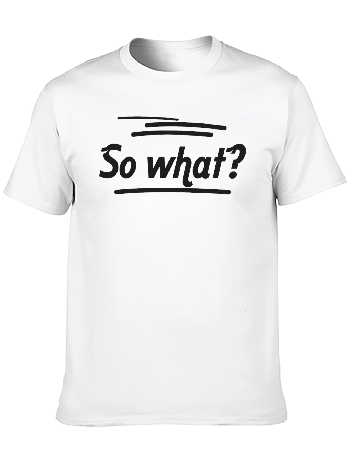 Black So What? Black Graphic Tee - Casual Style view 10
