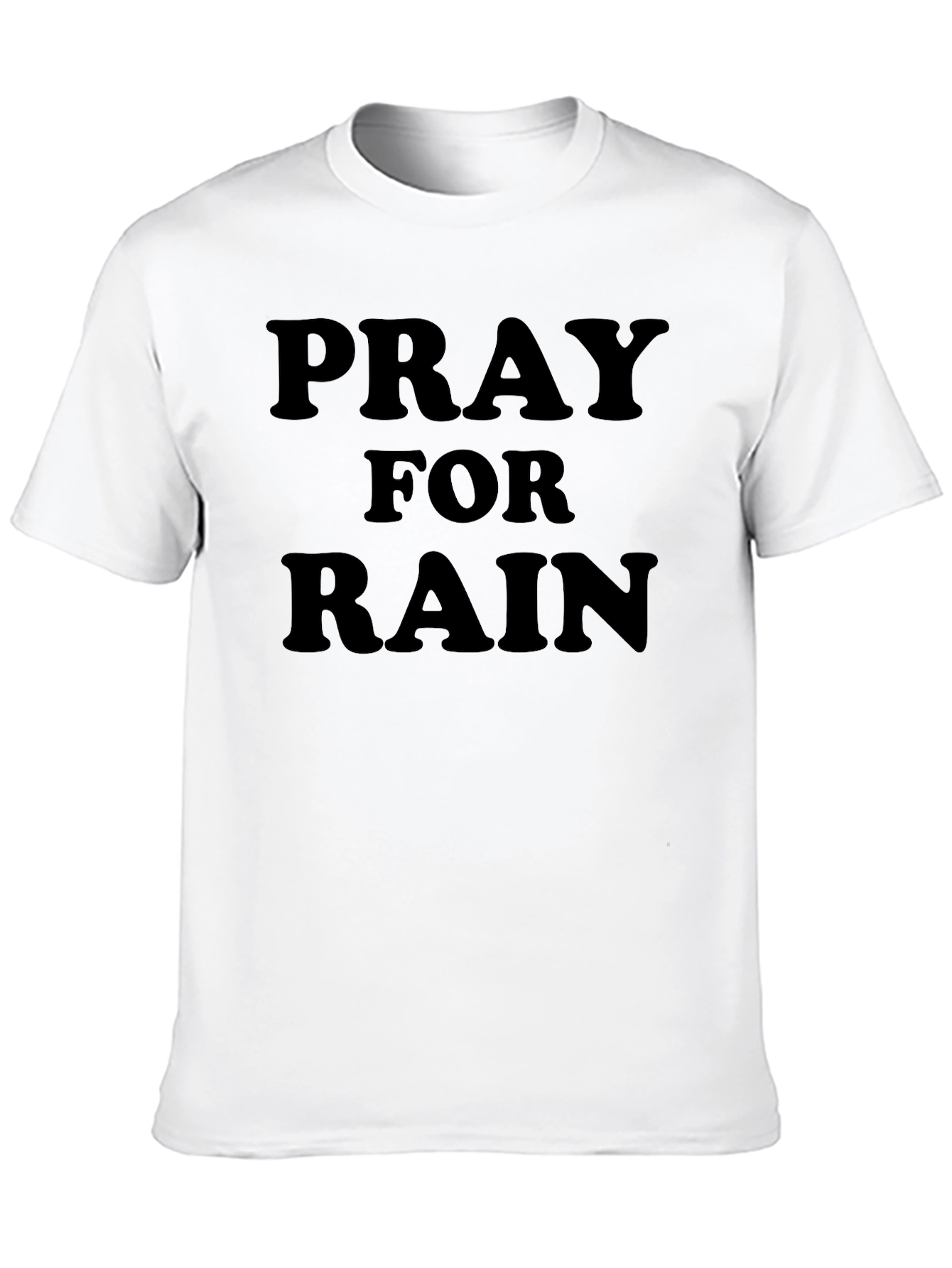 Black Pray for Rain Graphic Black T-Shirt view 10