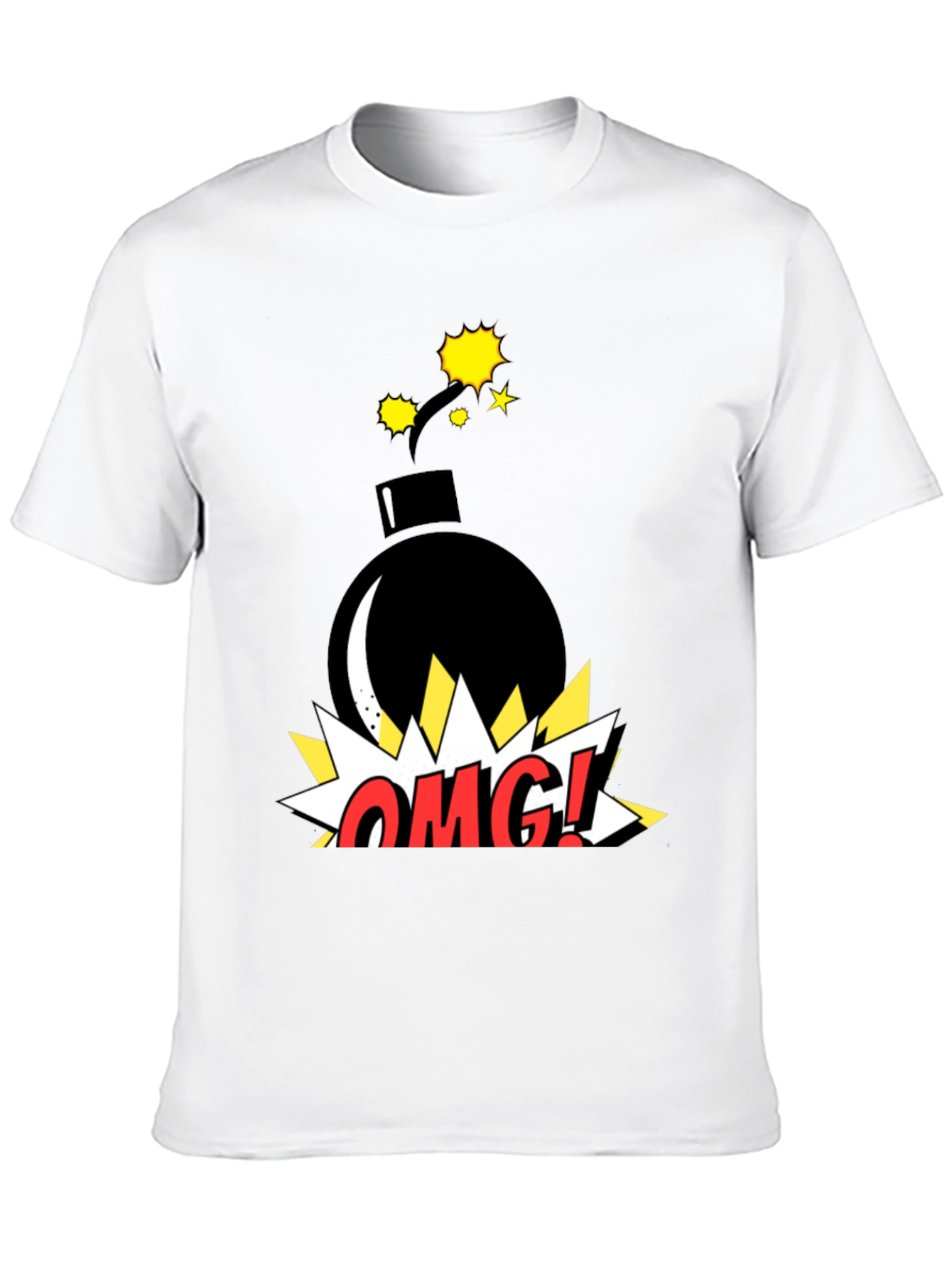 Black OMG! Graphic T-Shirt - Bomb Design view 10