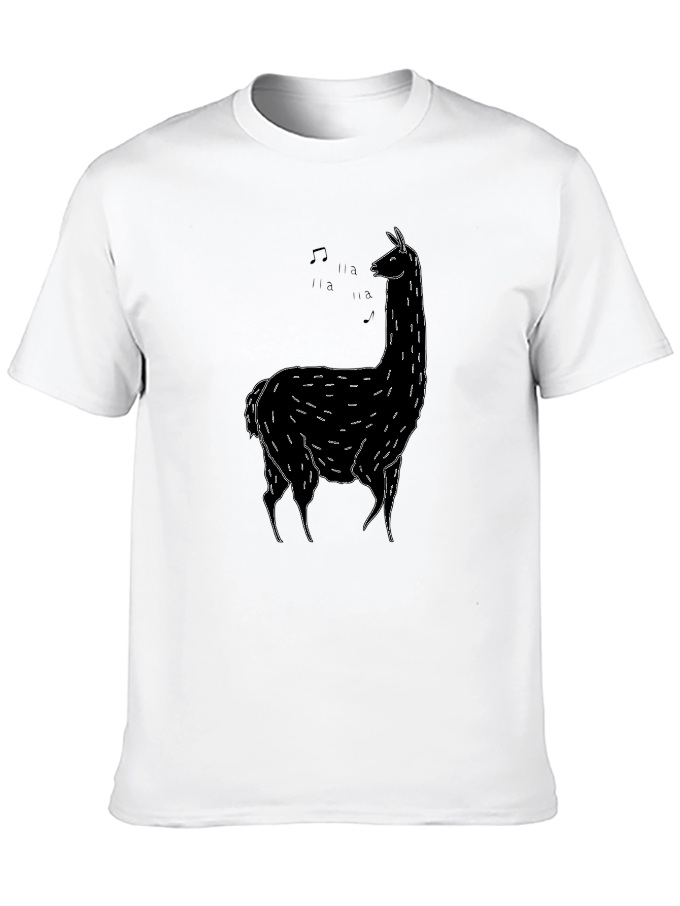 Black Llama Singing T-Shirt - Unique Graphic Tee view 10