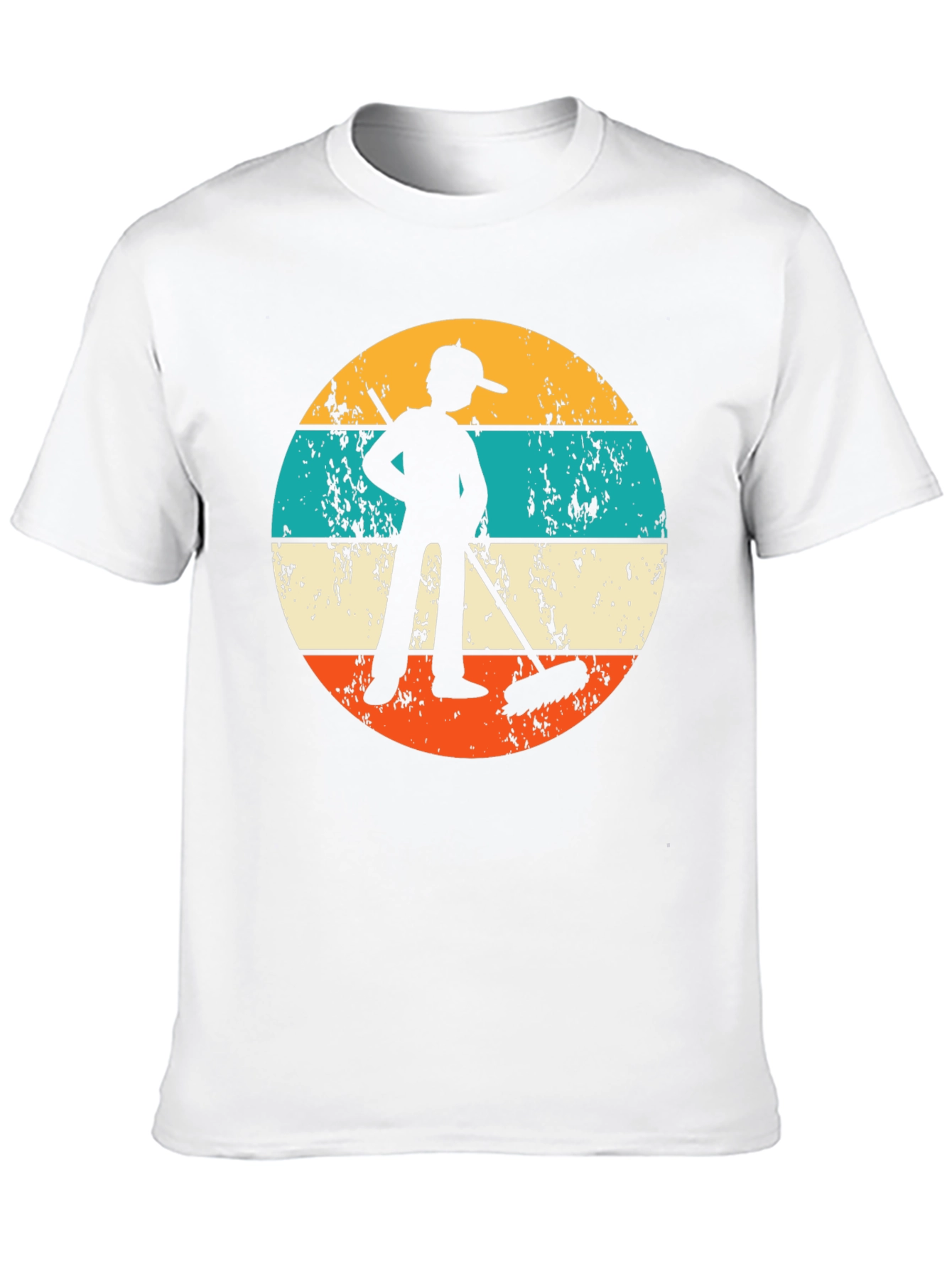 Black Vintage Sweeper Tee - Retro Janitor Graphic T-Shirt view 10