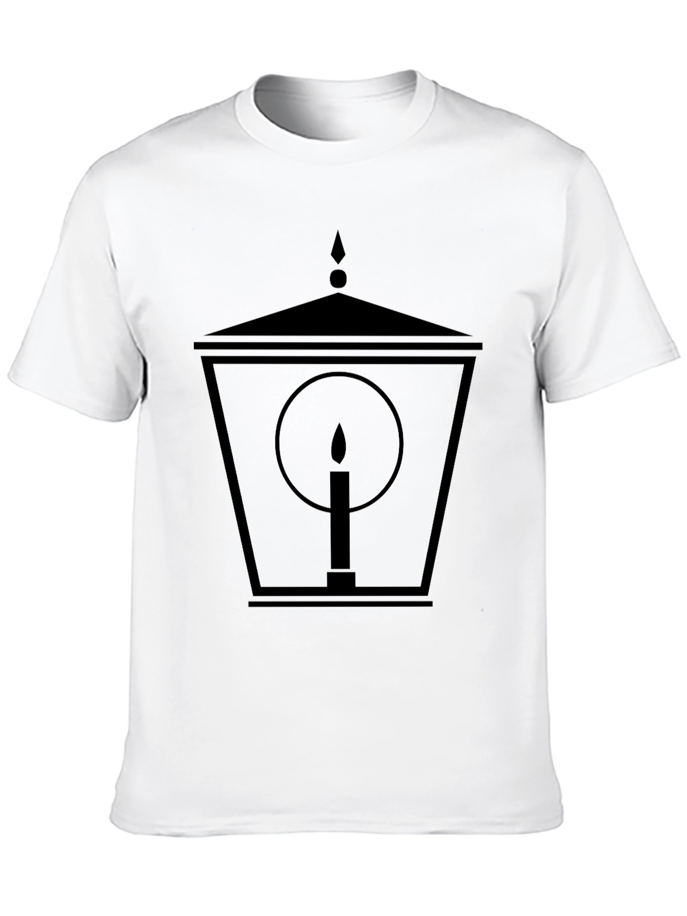 Black Lantern Candle Graphic Tee - Black view 10