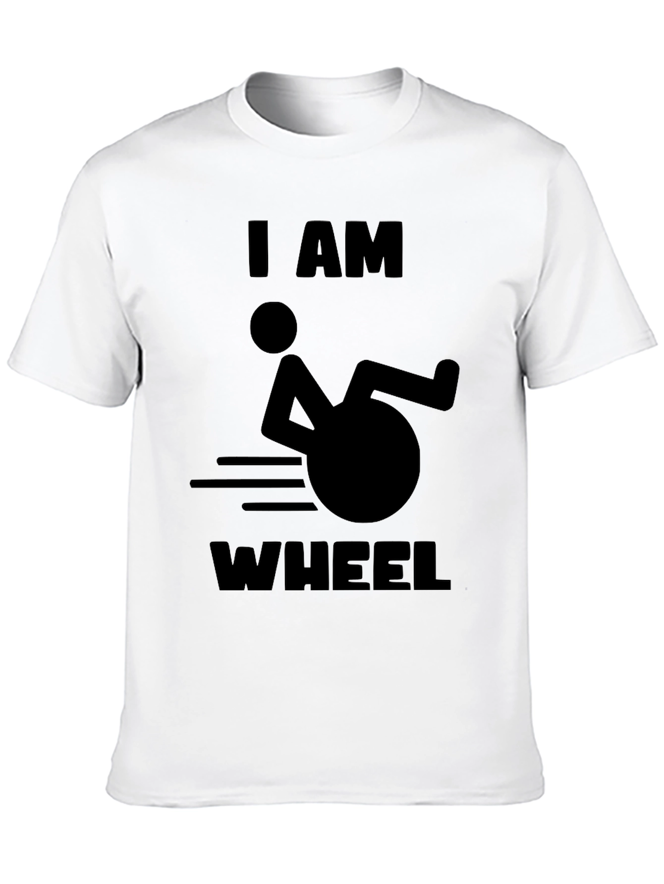 Black I AM WHEEL T-Shirt -  Humorous Design view 10