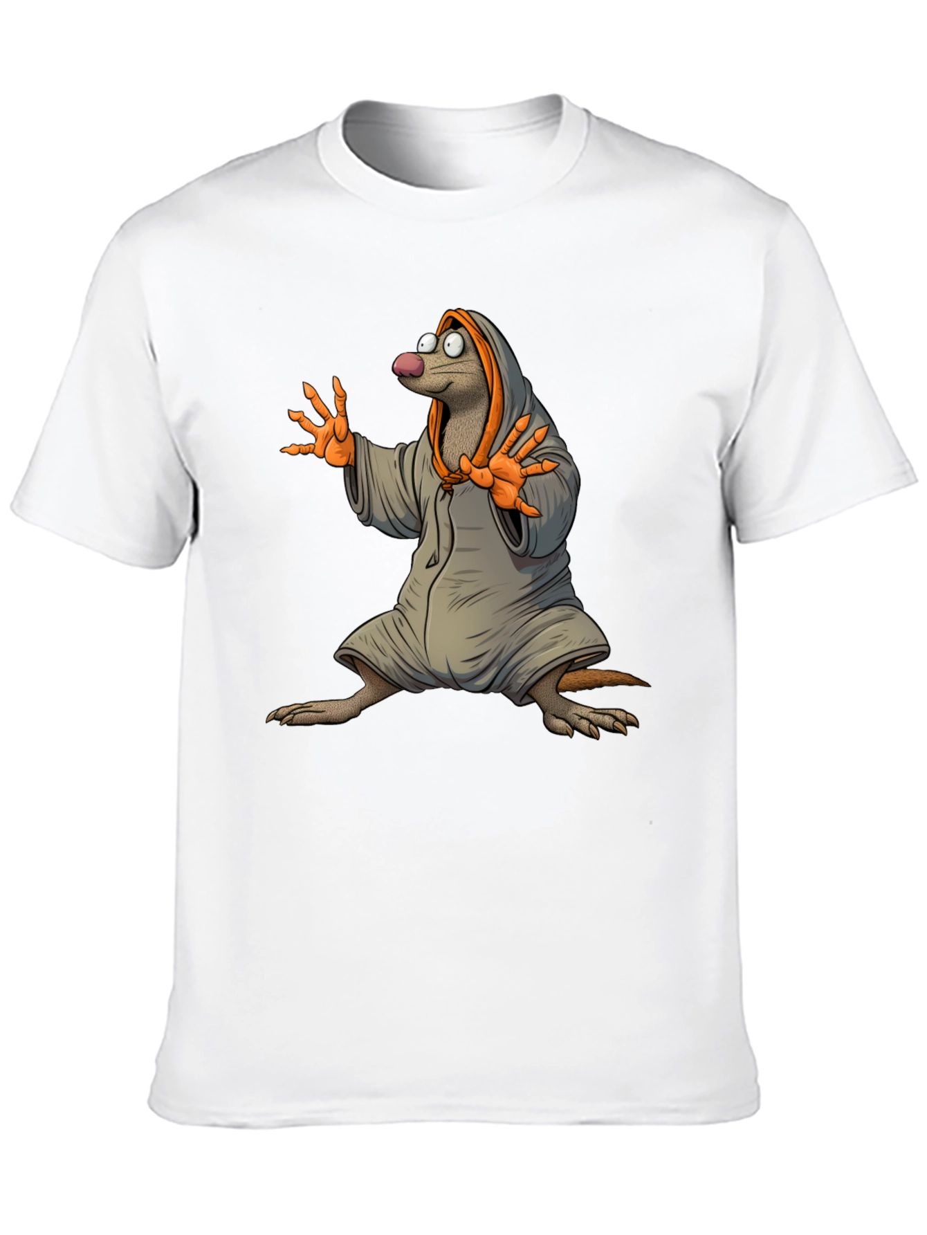 Black Mole in Robe Graphic T-Shirt - Black view 10