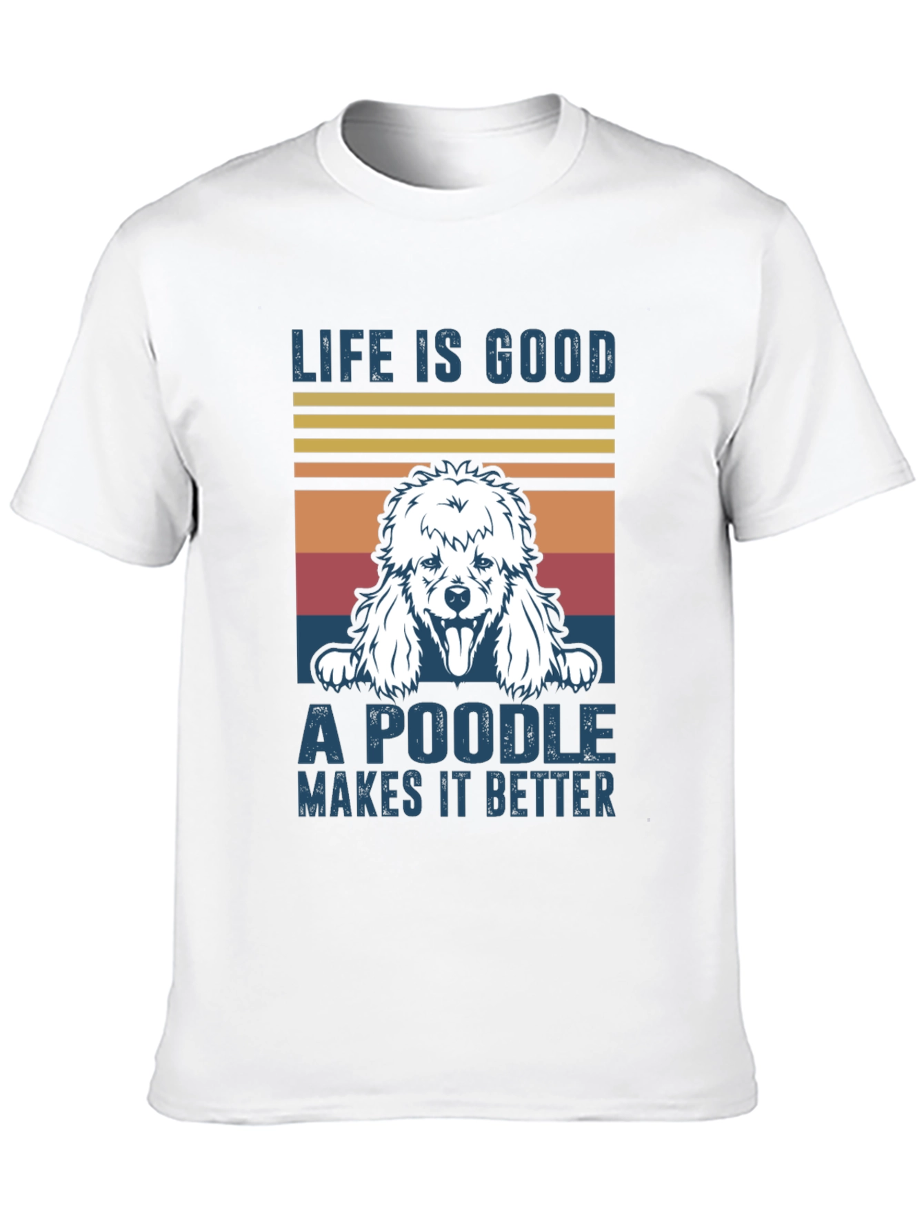 Black Life is Good Poodle T-Shirt view 10