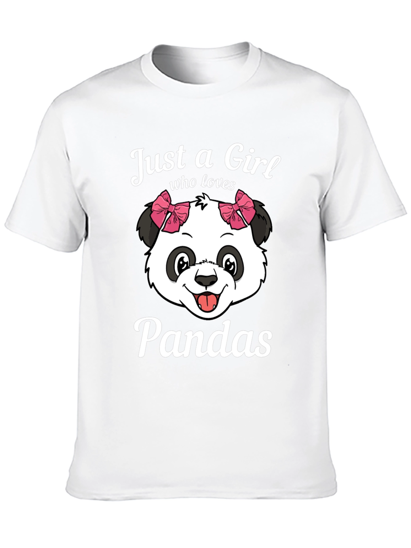 Black Just a Girl Who Loves Pandas T-Shirt view 10