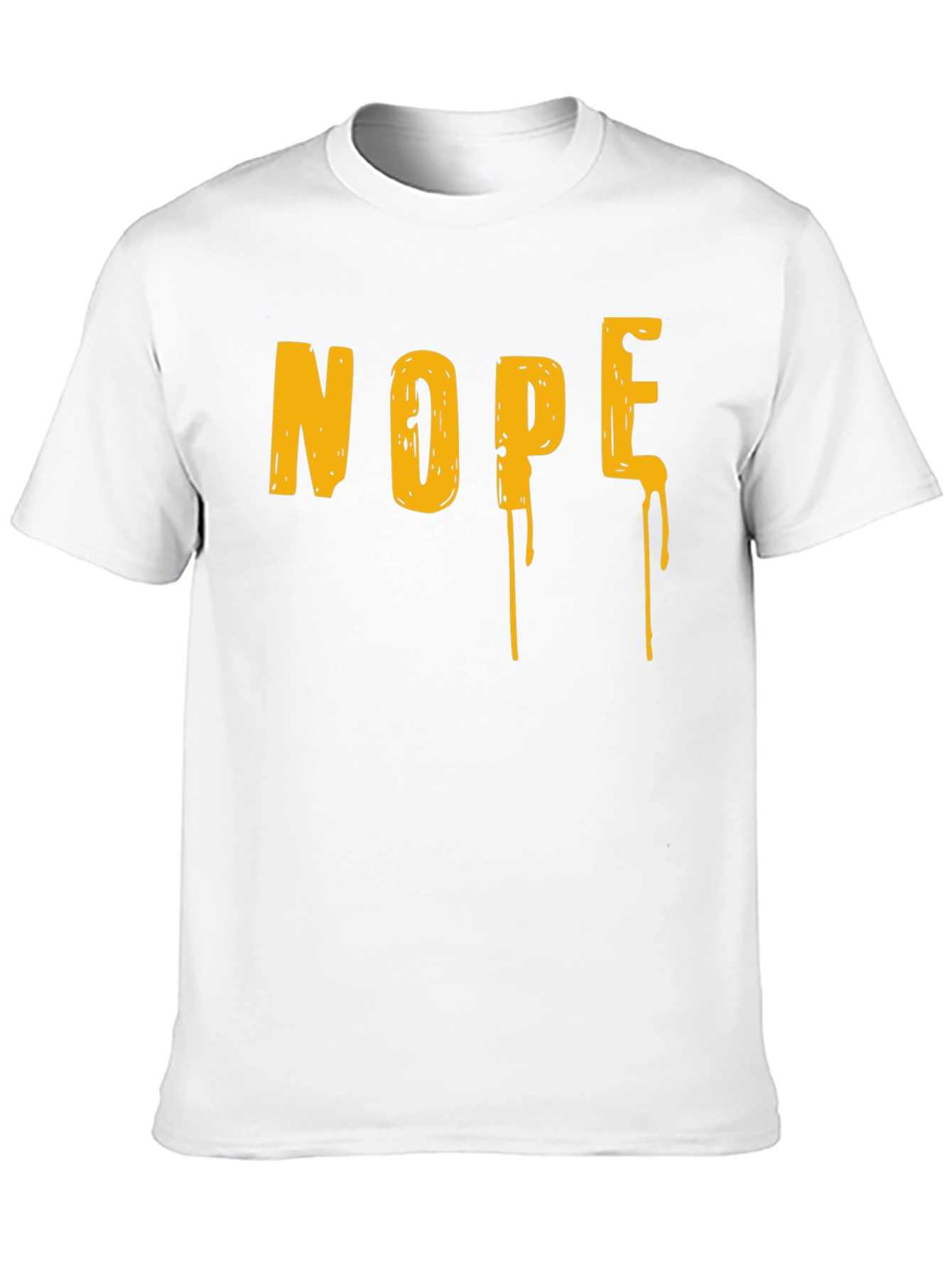 Black Nope Drip Graphic Tee - Black Cotton Blend Casual T-Shirt view 10
