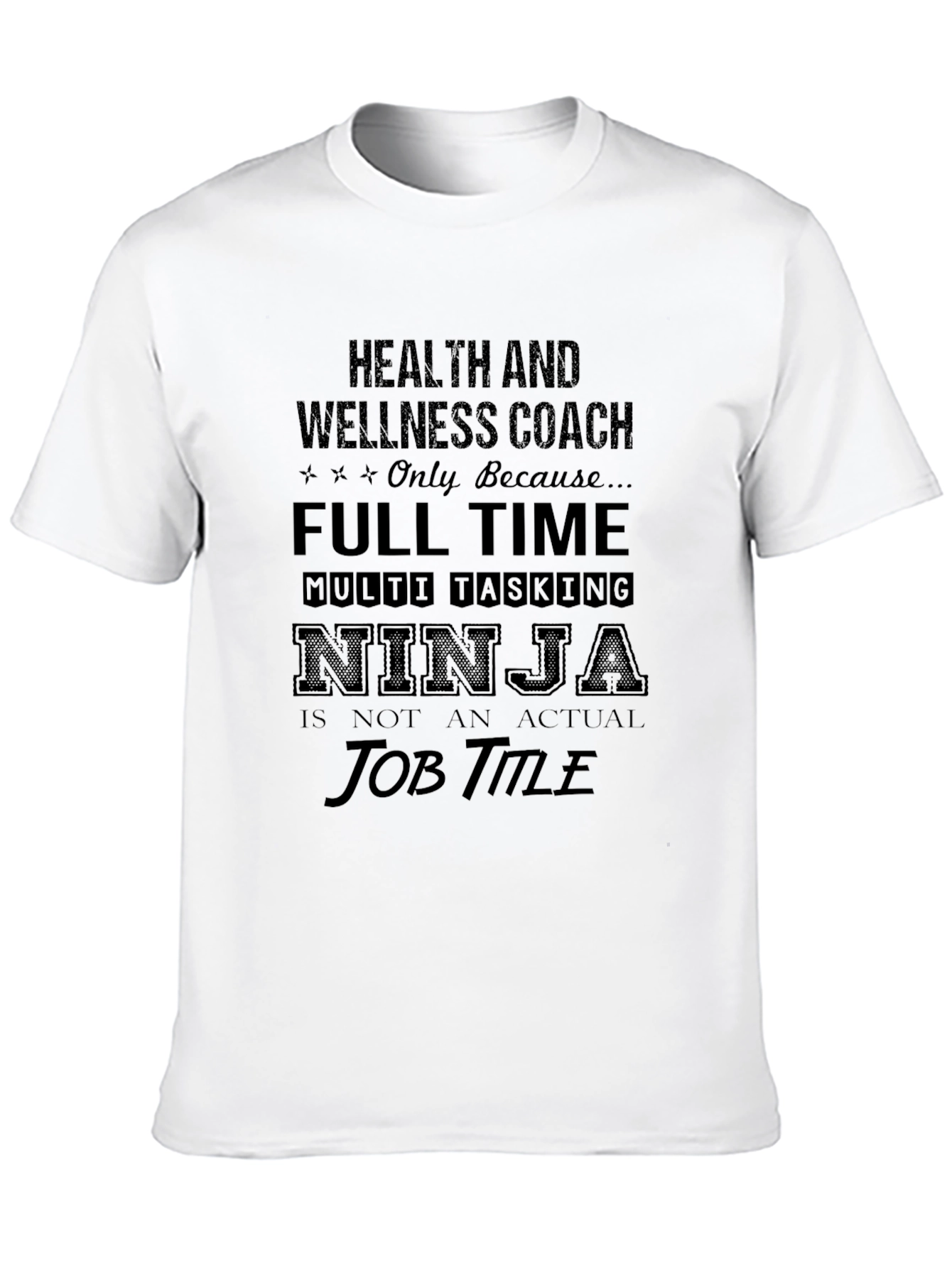 Black Health & Wellness Coach Ninja T-Shirt view 10