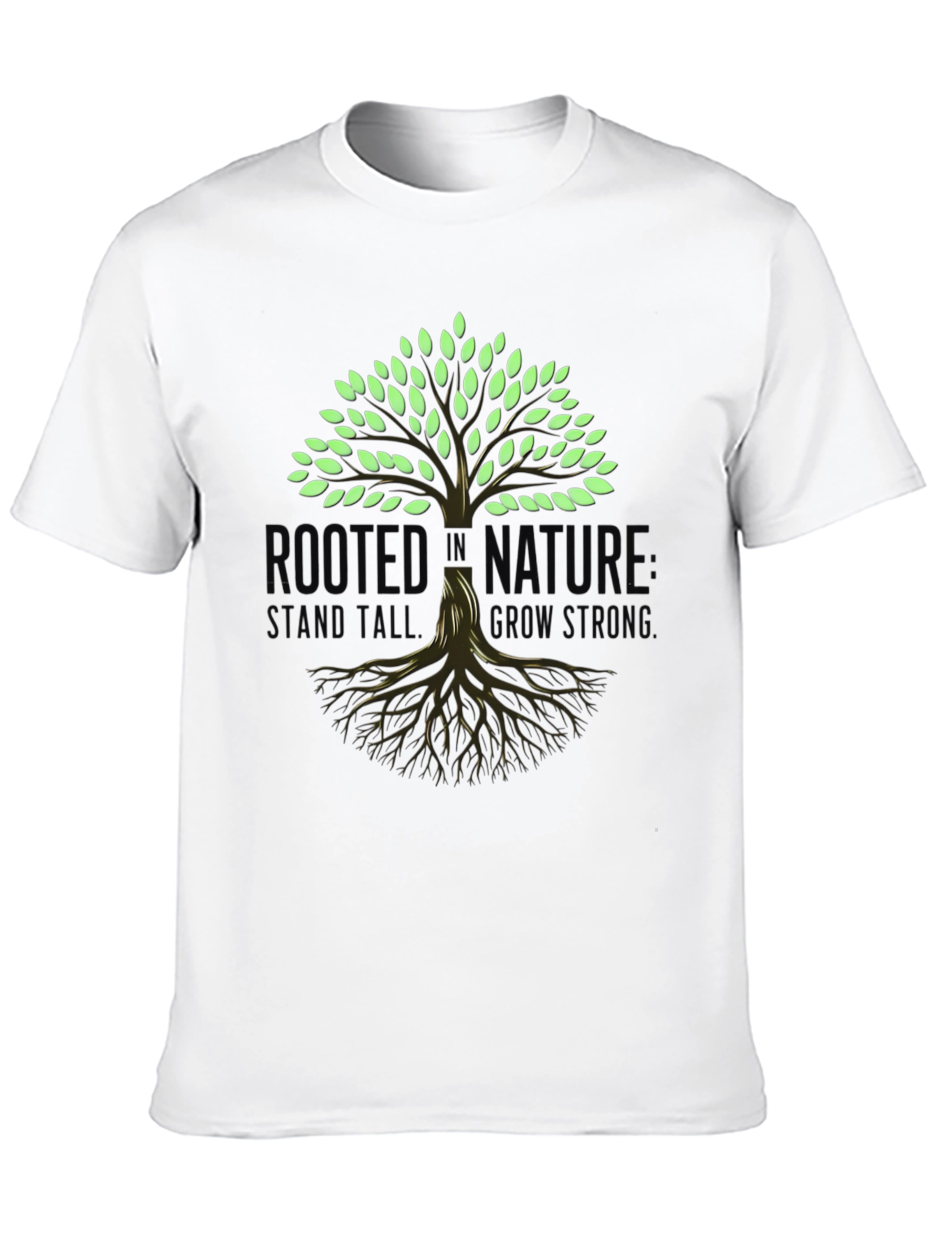 Black Rooted in Nature Graphic T-Shirt - Stay Strong view 10