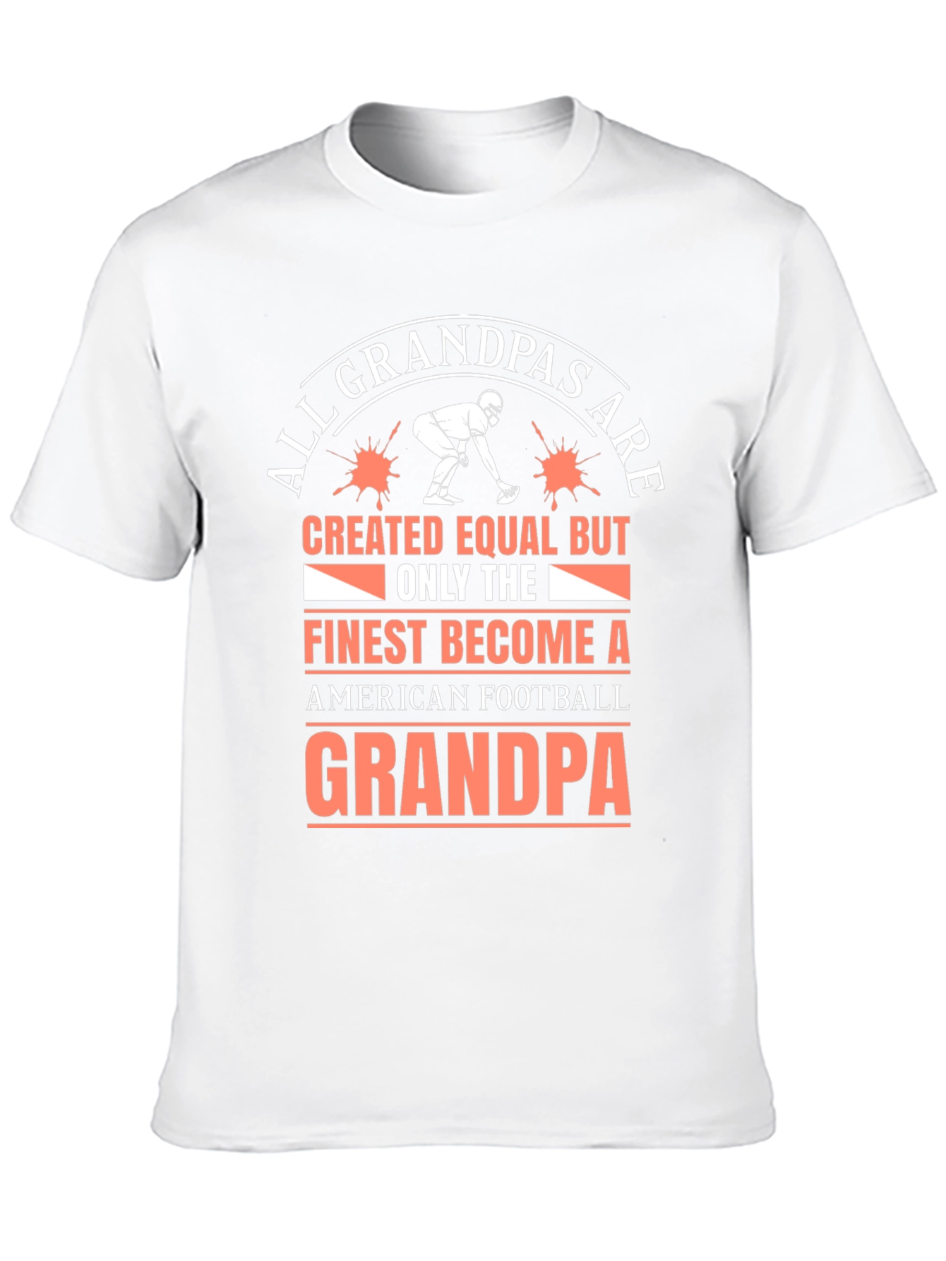 Black Football Grandpa T-Shirt - Finest Grandpas Tee view 10
