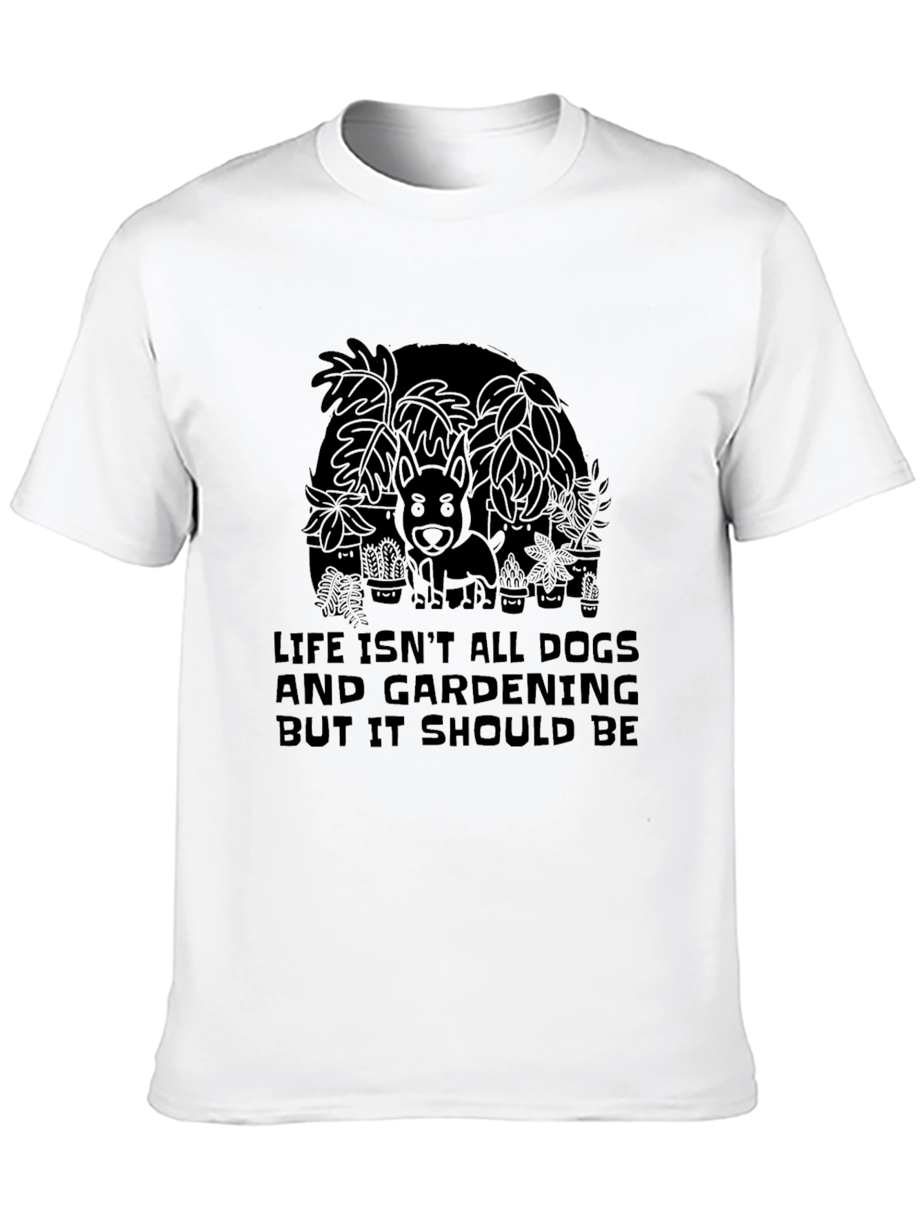 Black Dogs and Gardening T-Shirt view 10