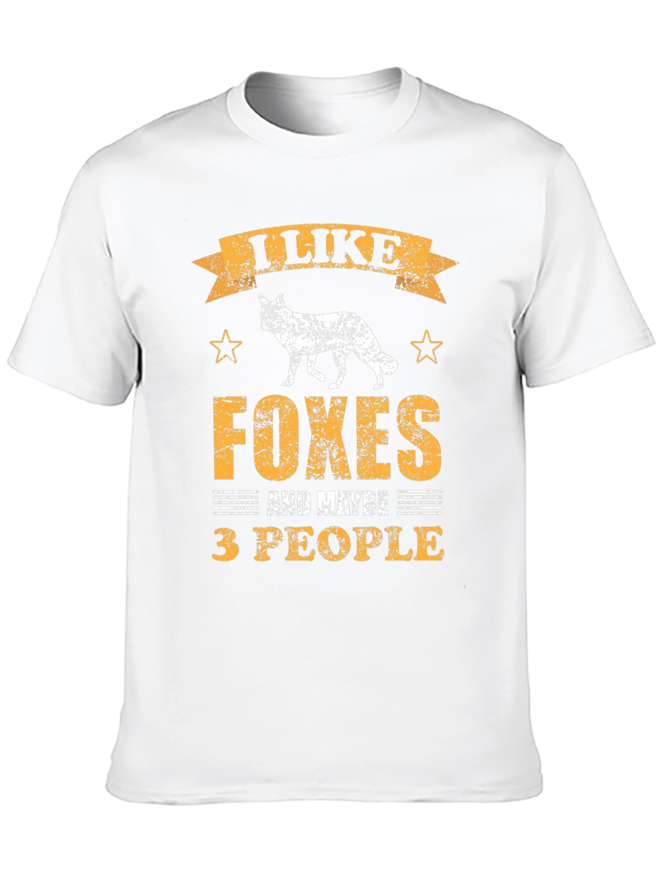 Black I Like Foxes and Maybe 3 People T-Shirt view 10