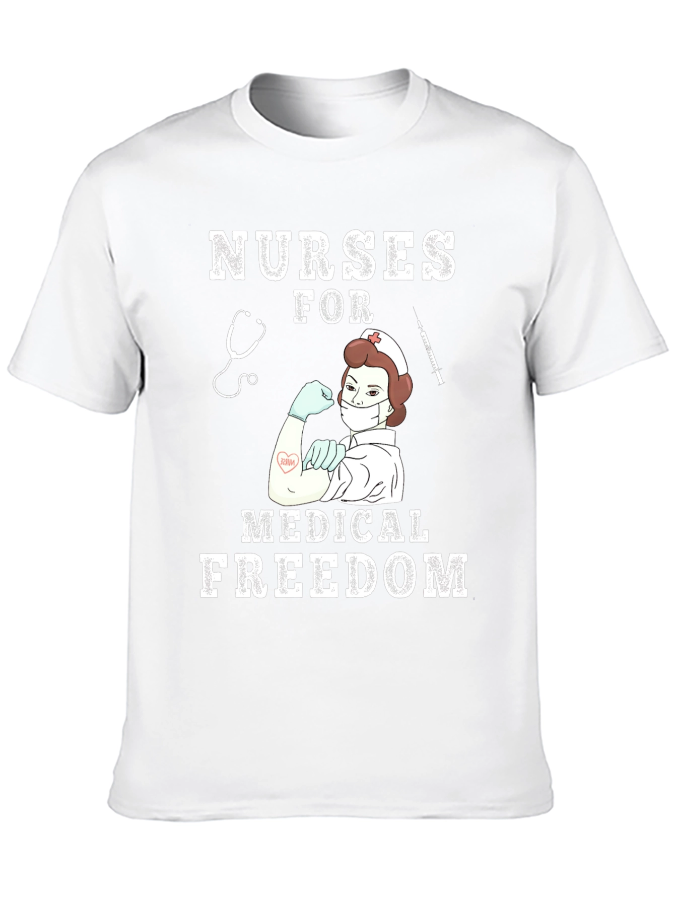 Black Nurses for Medical Freedom Black T-Shirt view 10