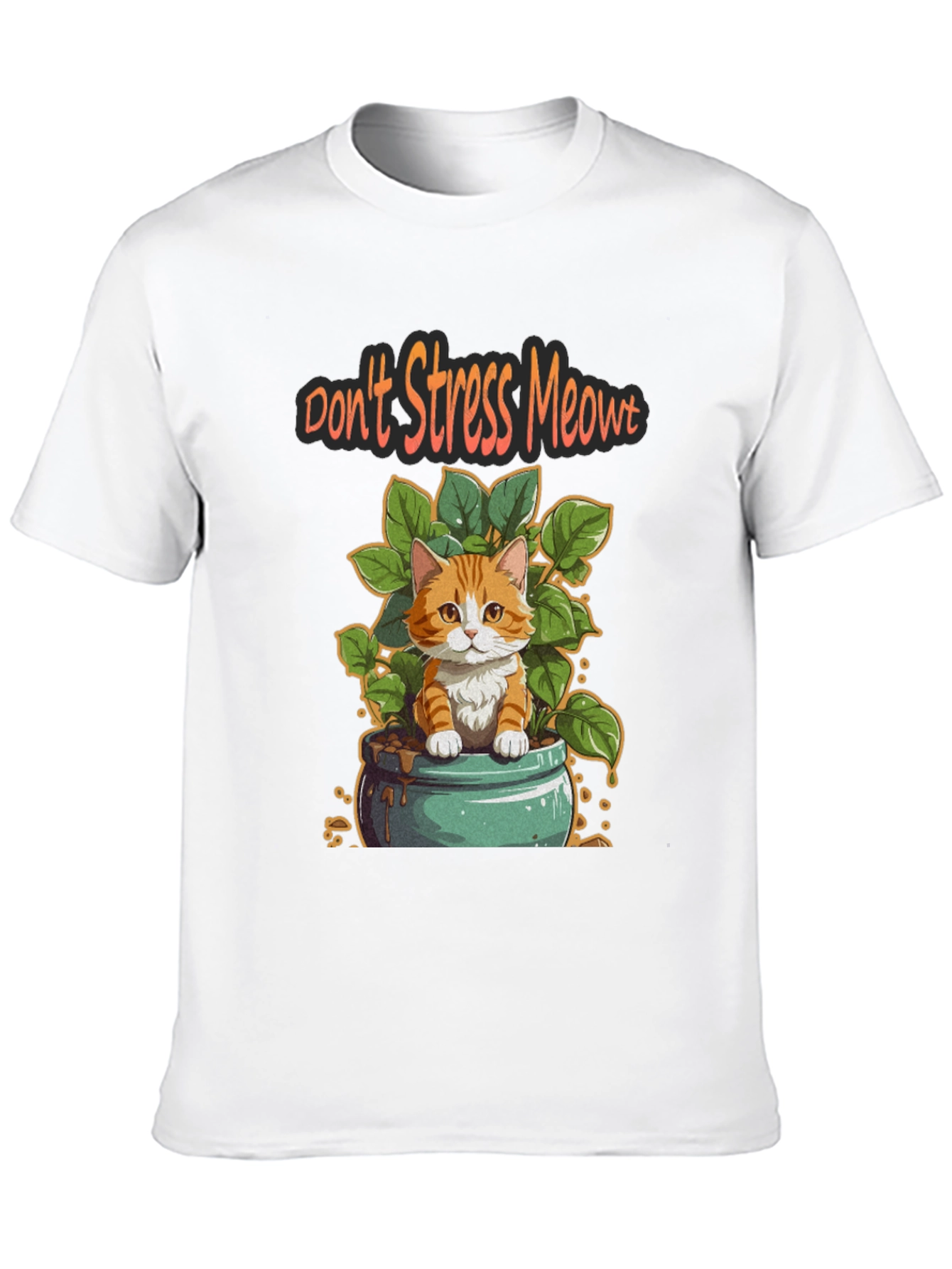 Black Don't Stress Meowt T-Shirt view 10