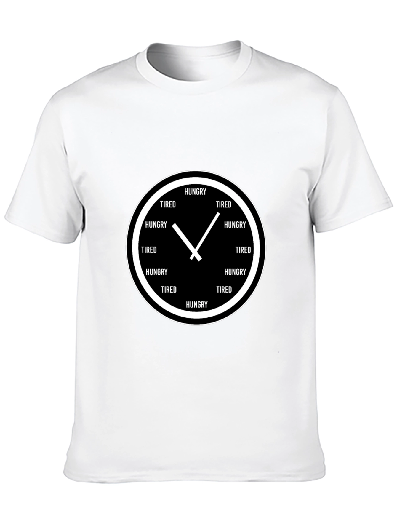 Black Hungry & Tired Clock Graphic Tee - Unisex Fit view 10