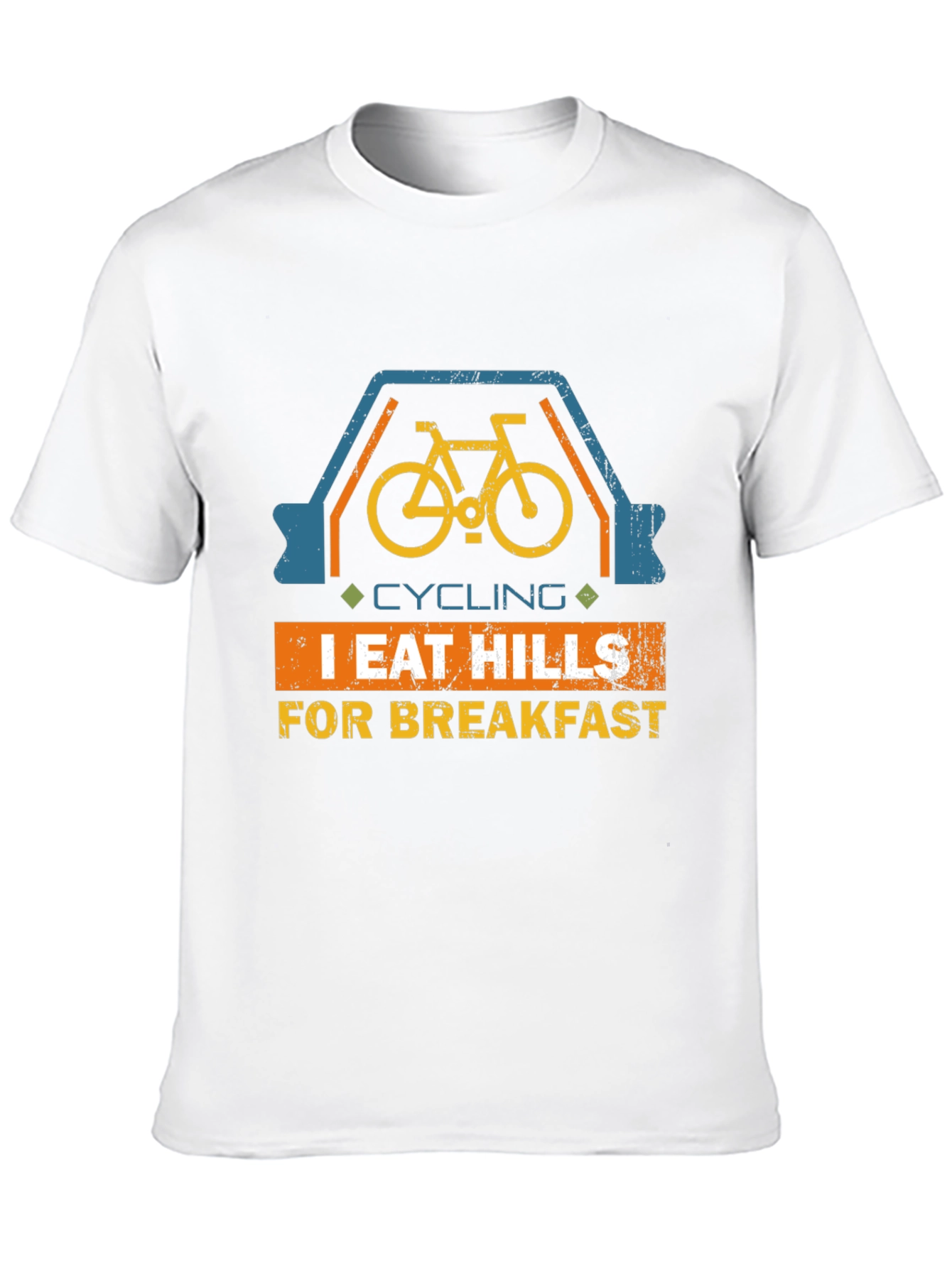 Black Cycling I Eat Hills For Breakfast Graphic Tee view 10