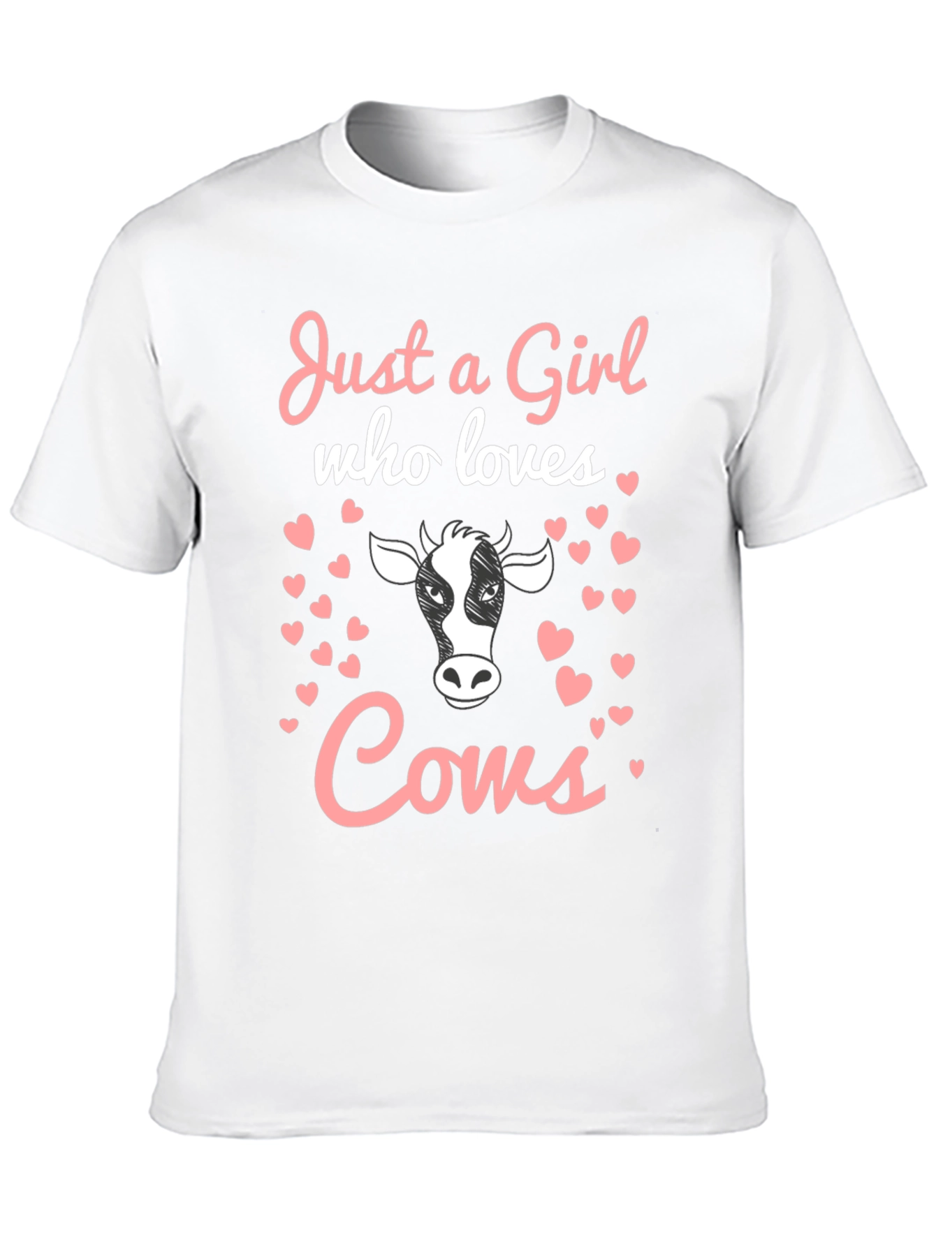 Black Just a Girl Who Loves Cows Graphic Tee view 10