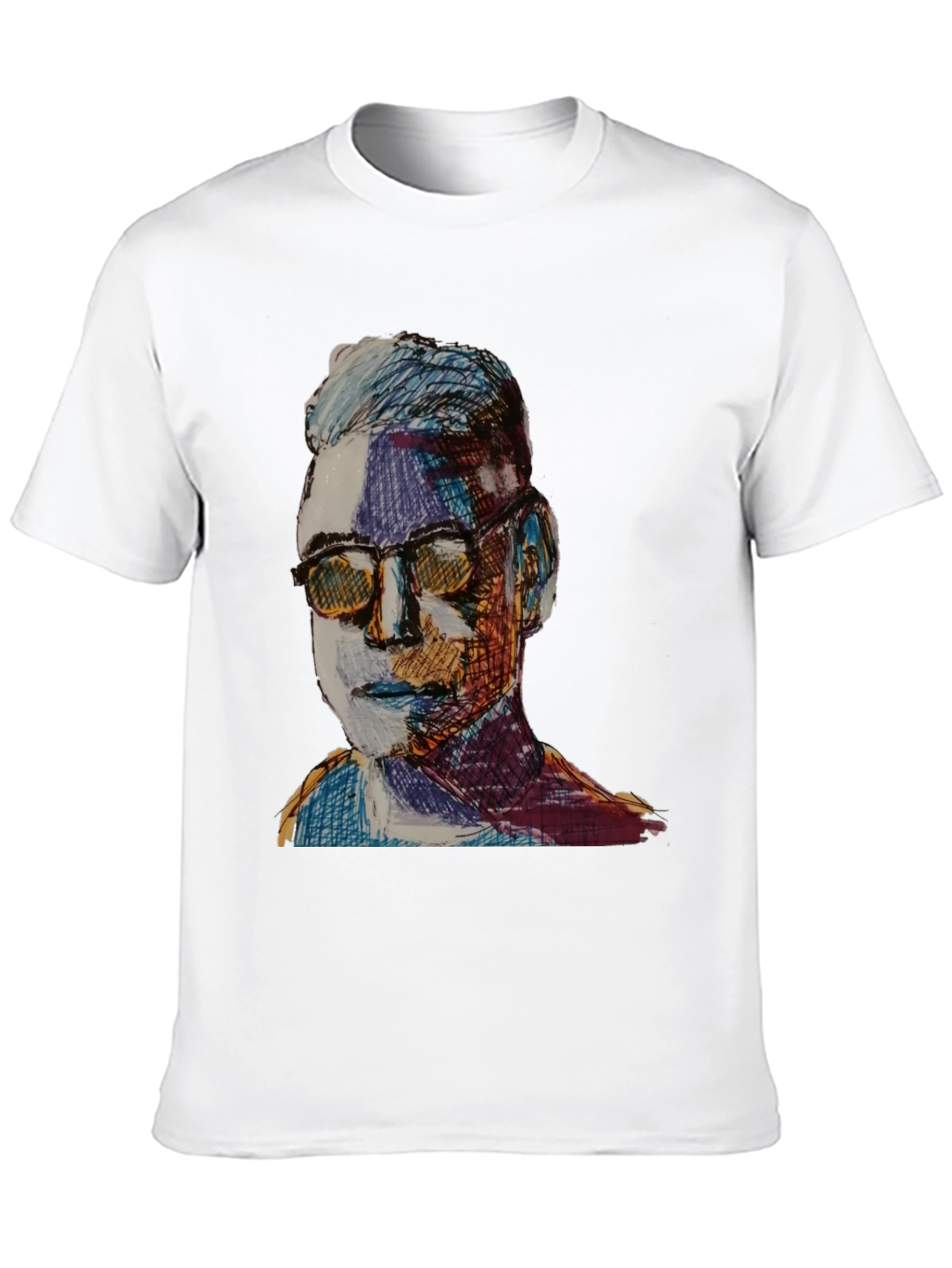 Black Artistic Portrait Graphic Tee - Black view 10