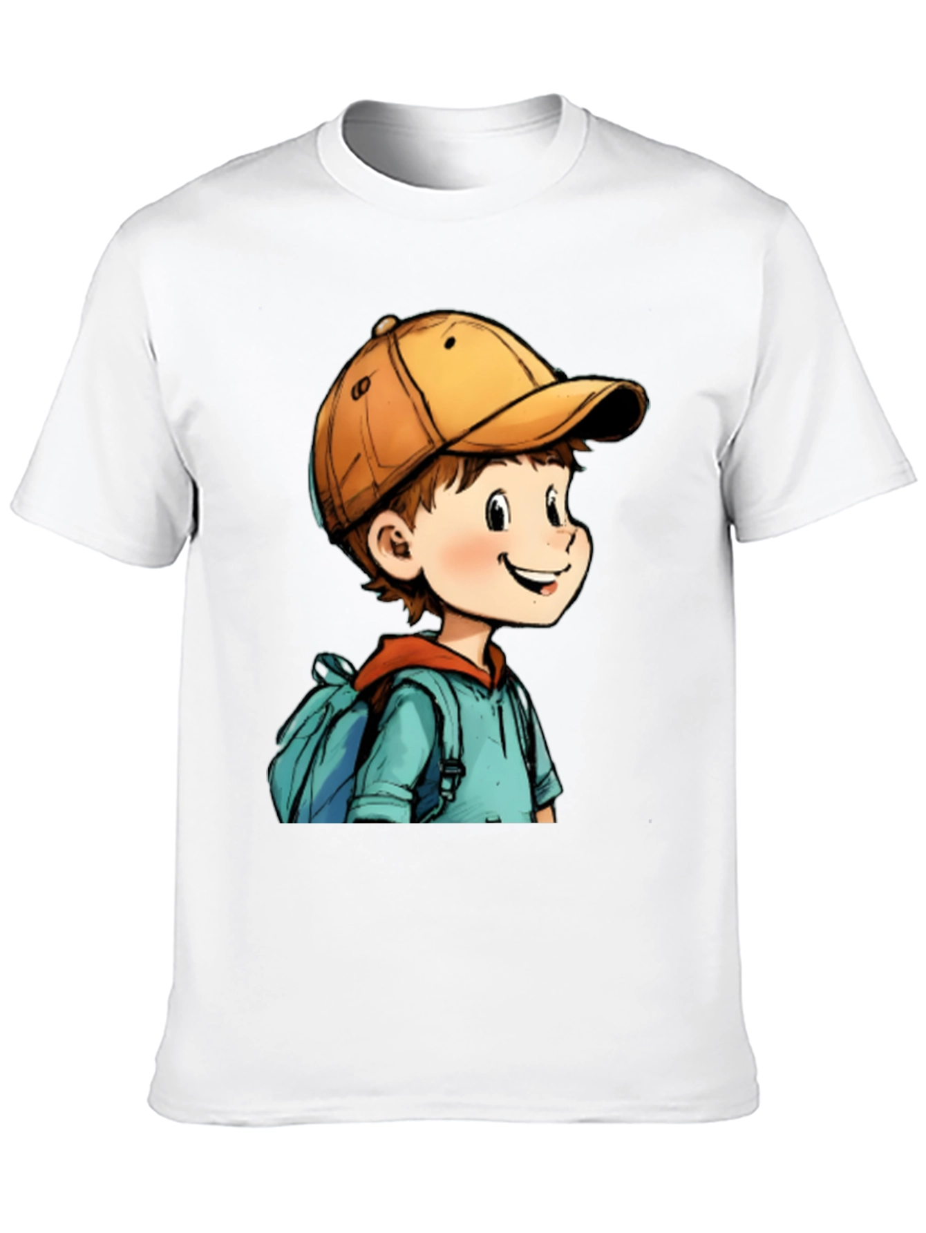Black Cartoon Boy Black T-Shirt: Fun Graphic Tee for Everyday Wear view 10