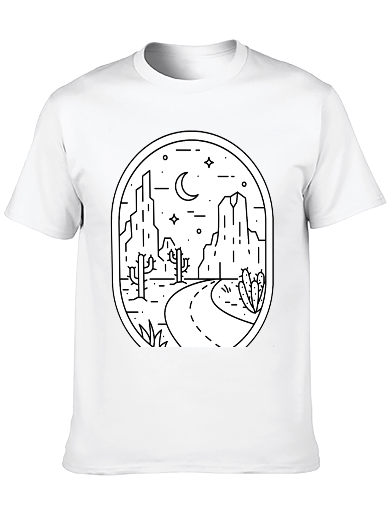 Black Desert Landscape Graphic Tee - Black view 10