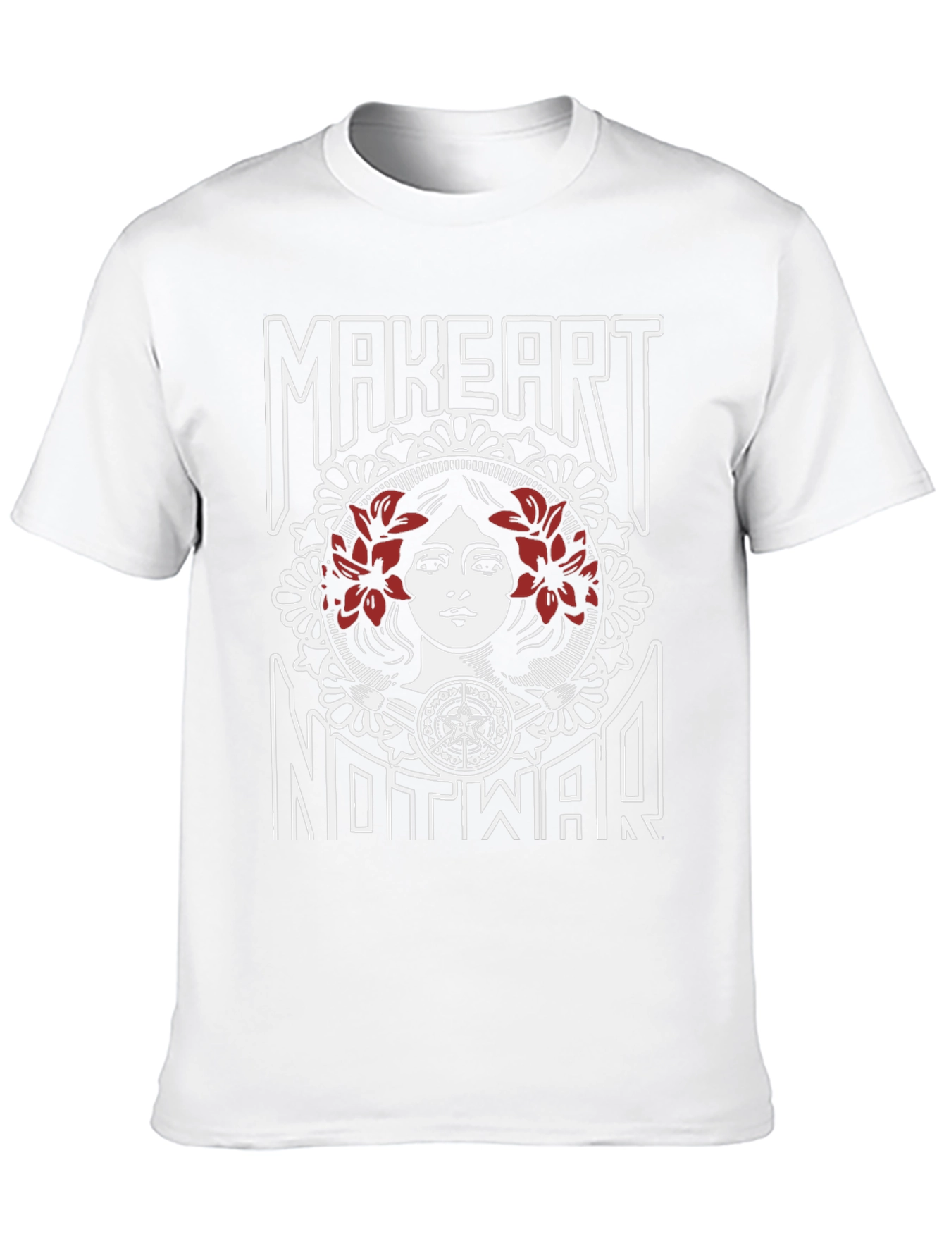 Black Make Art Not War Graphic T-Shirt view 10