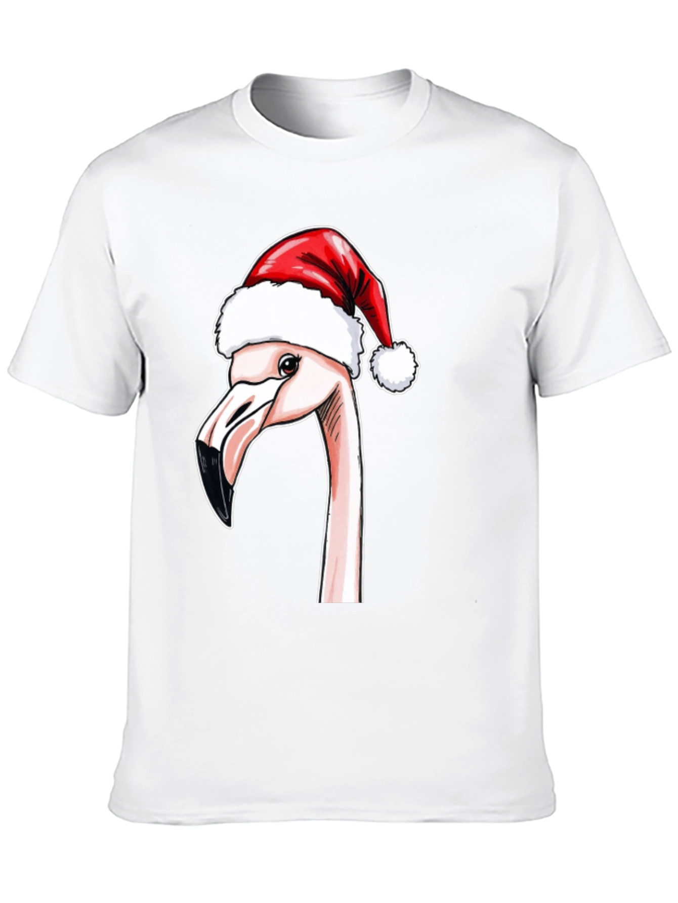 Black Festive Flamingo T-Shirt - Holiday Cheer view 10