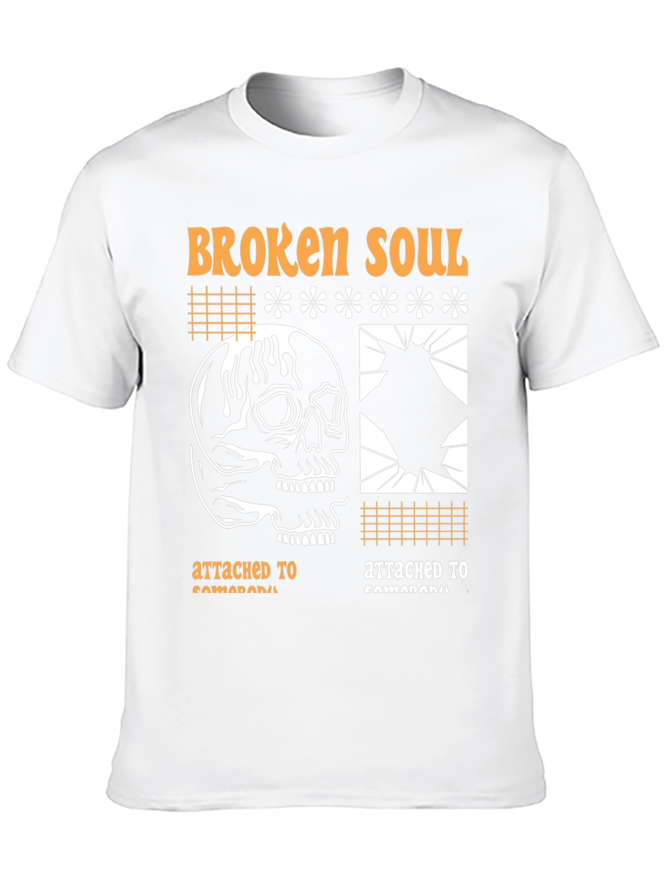 Black Broken Soul Graphic Print T-Shirt view 10