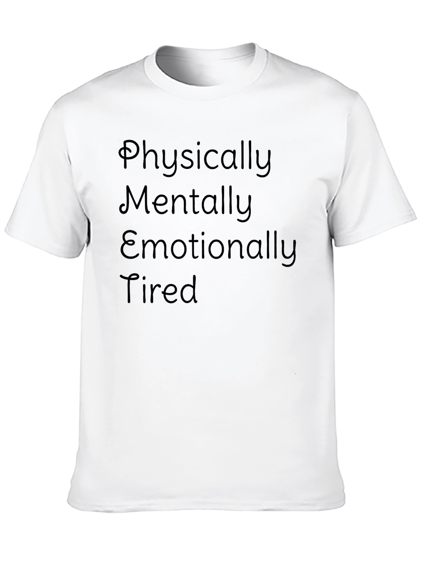 Black Emotionally Tired Tee - Comfortable & Stylish view 10