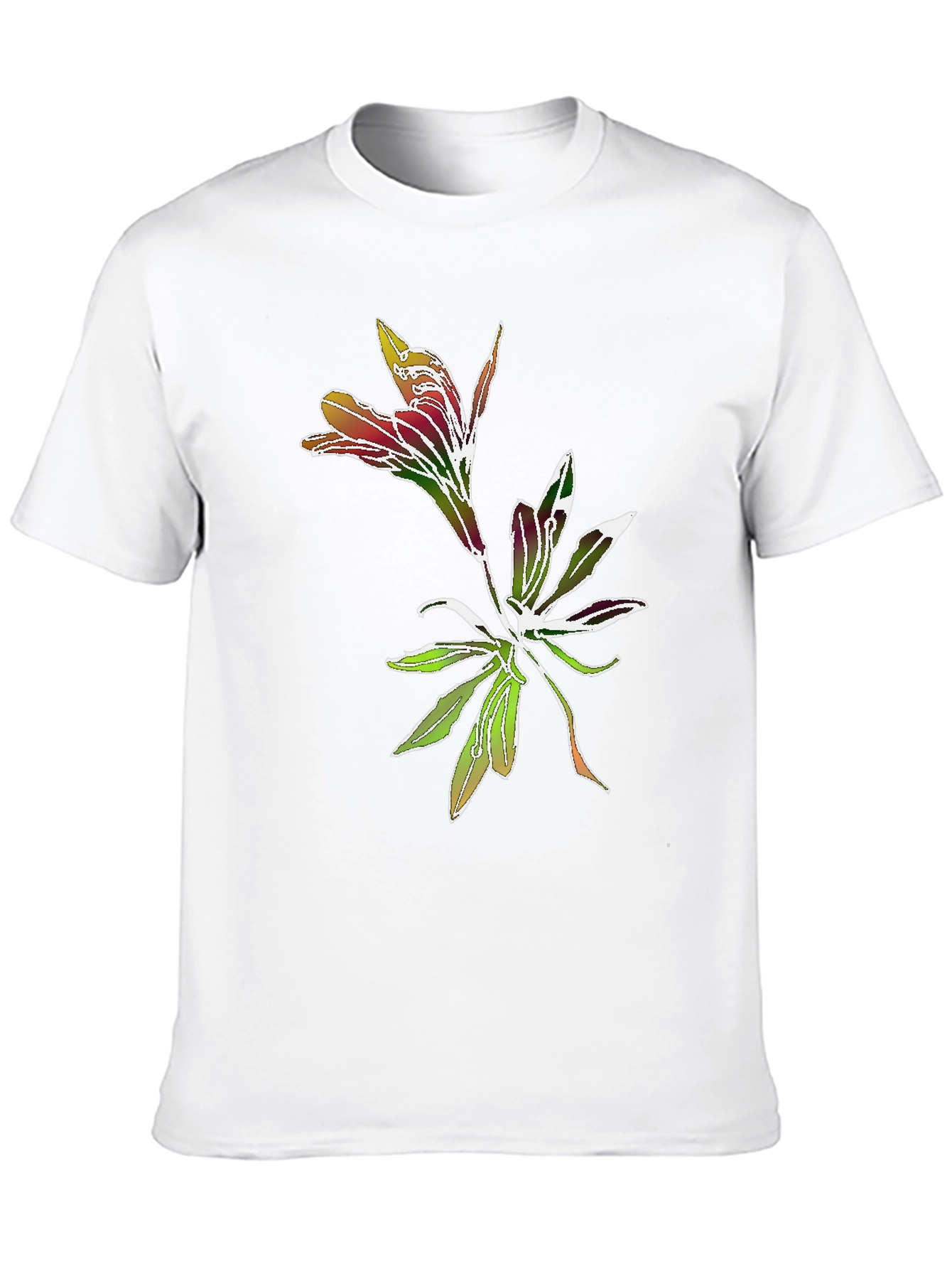 Black Floral Graphic Tee - Stylish Botanical Print view 10