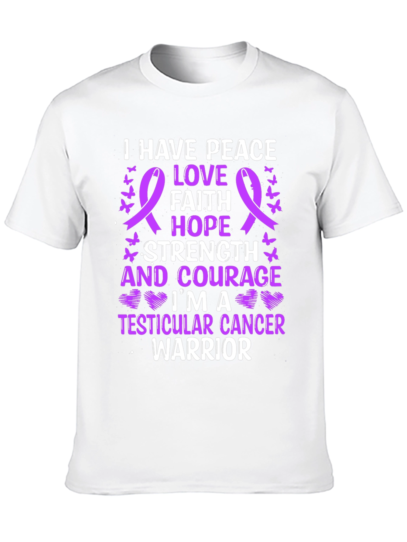 Black Testicular Cancer Warrior Graphic Tee view 10