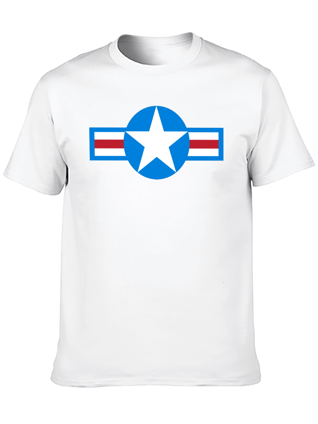 Black US Air Force Roundel Graphic Black T-Shirt view 10