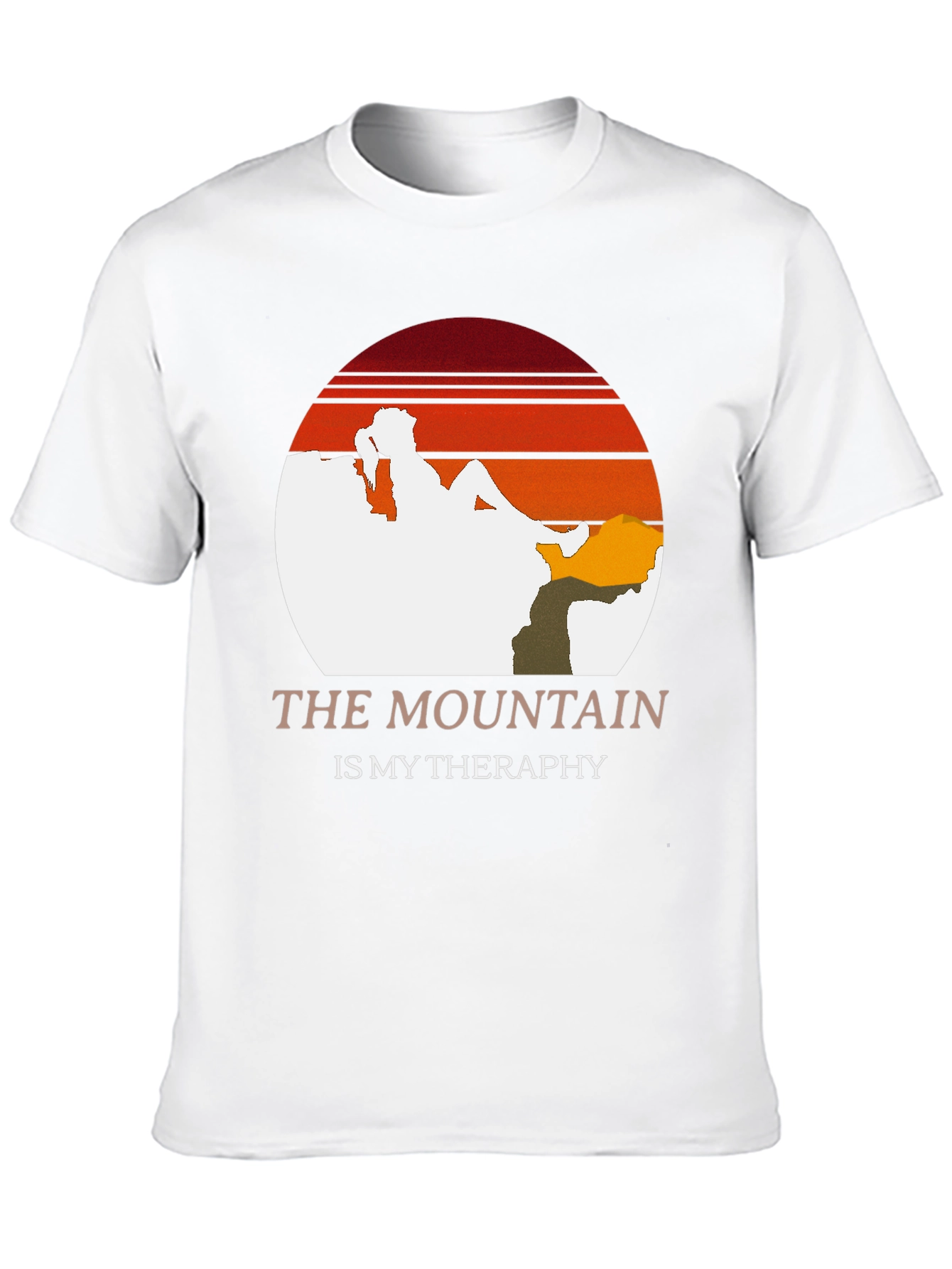Black The Mountain is My Therapy Tee view 10