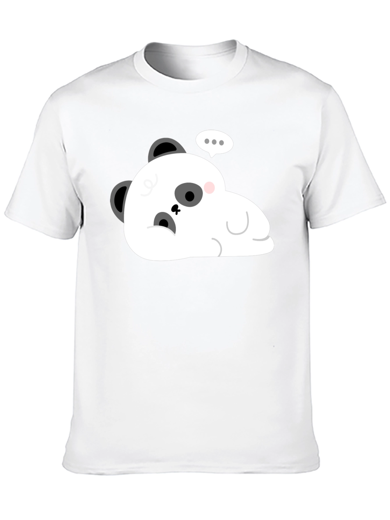 Black Cute Cartoon Panda Graphic T-Shirt - Black view 10